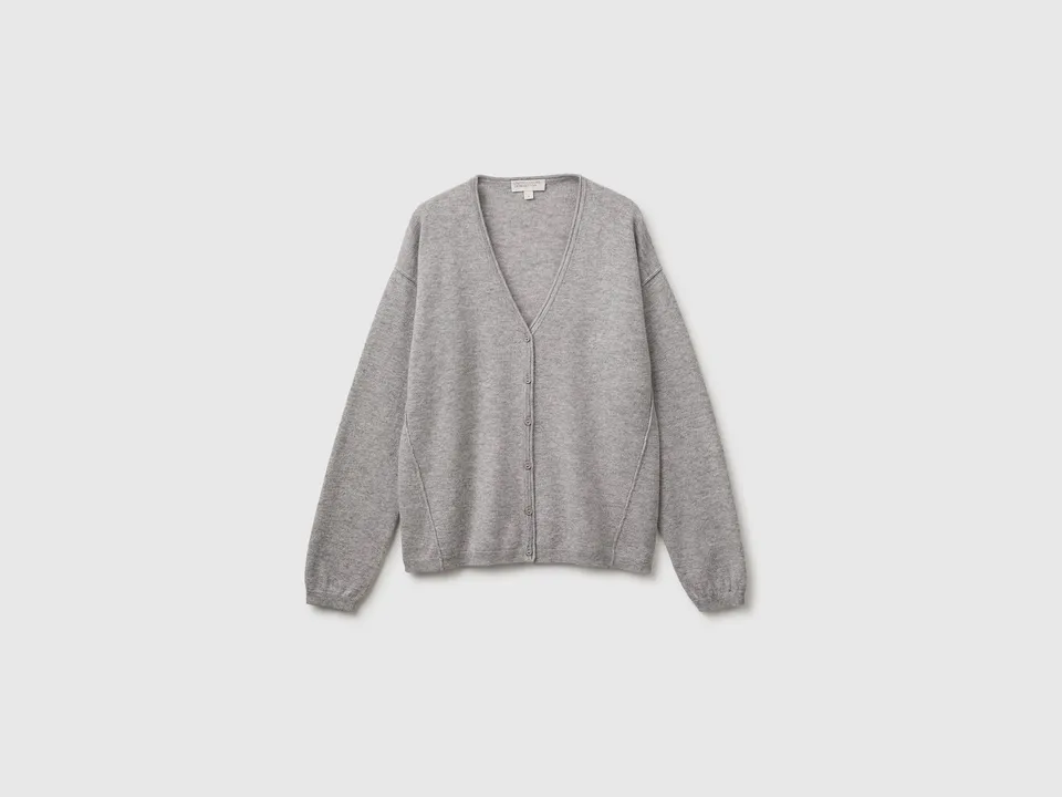 Benetton Cardigan Lana Cashmere Leggero Bottoni Taglia M