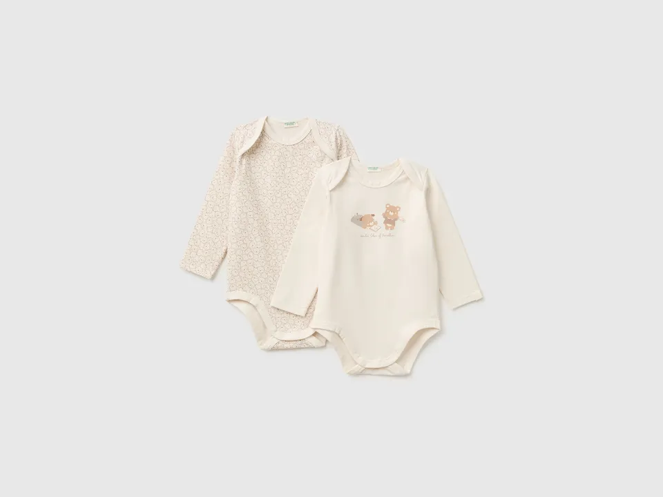 United Colors of Benetton Bodysuits set 2 body neonato cotone bio