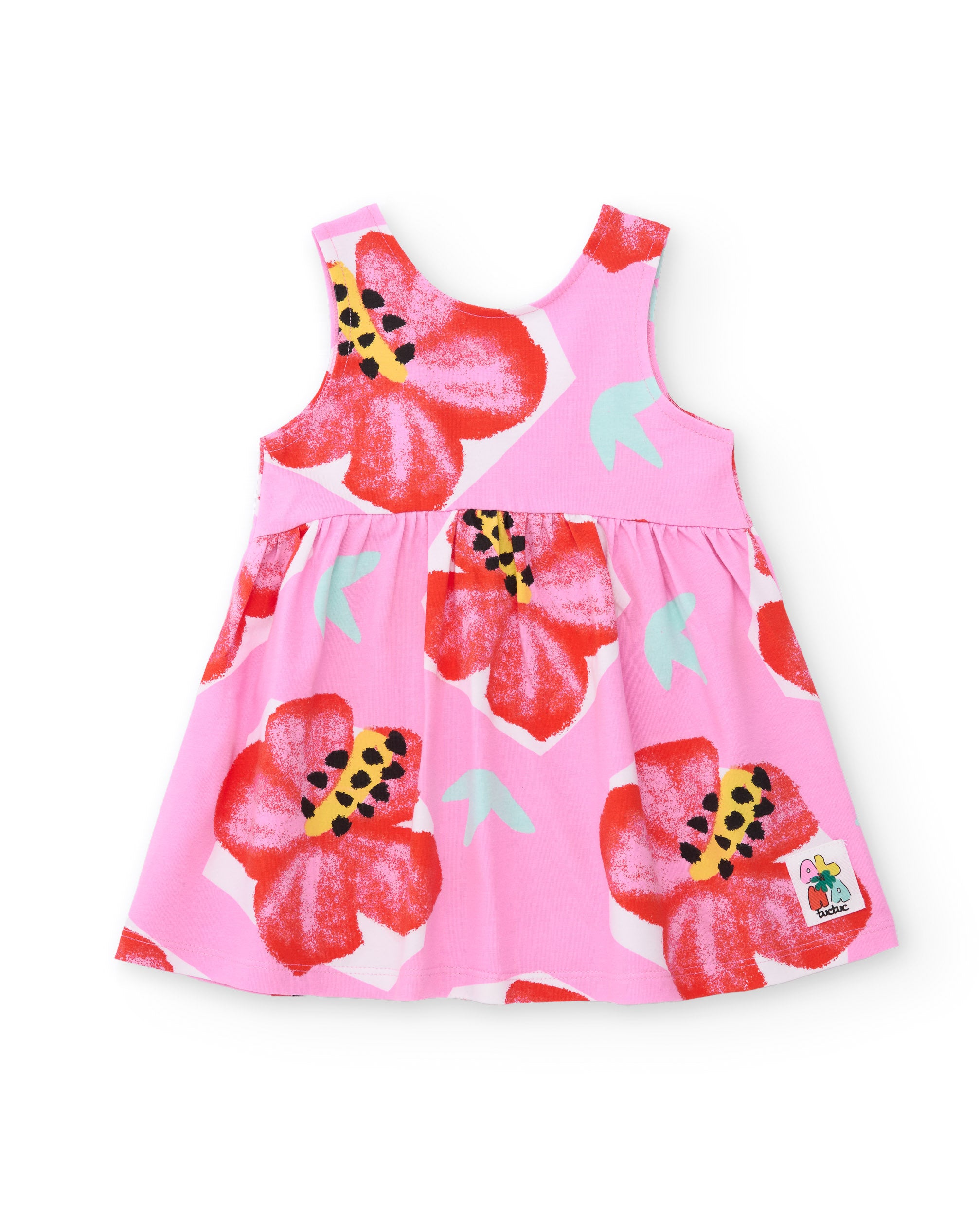 TucTuc Vestiti Bambina Rosa in Maglia a Fiori