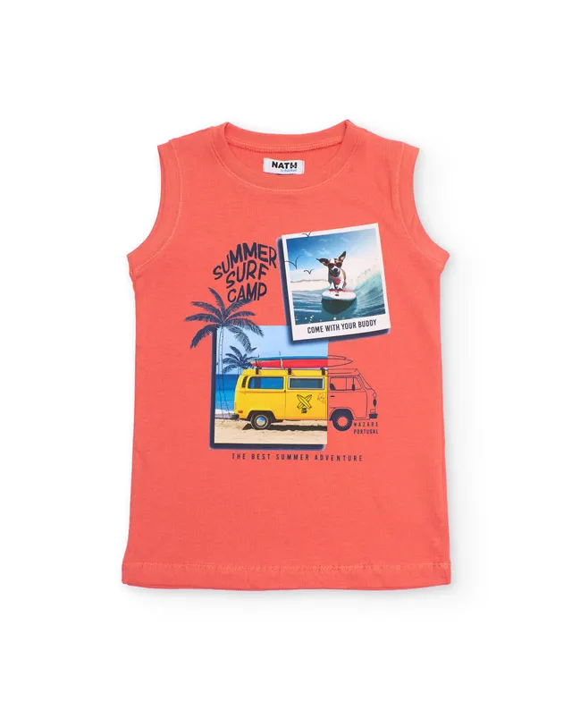 TucTuc Magliette arancione t-shirt bambino 8 anni surf