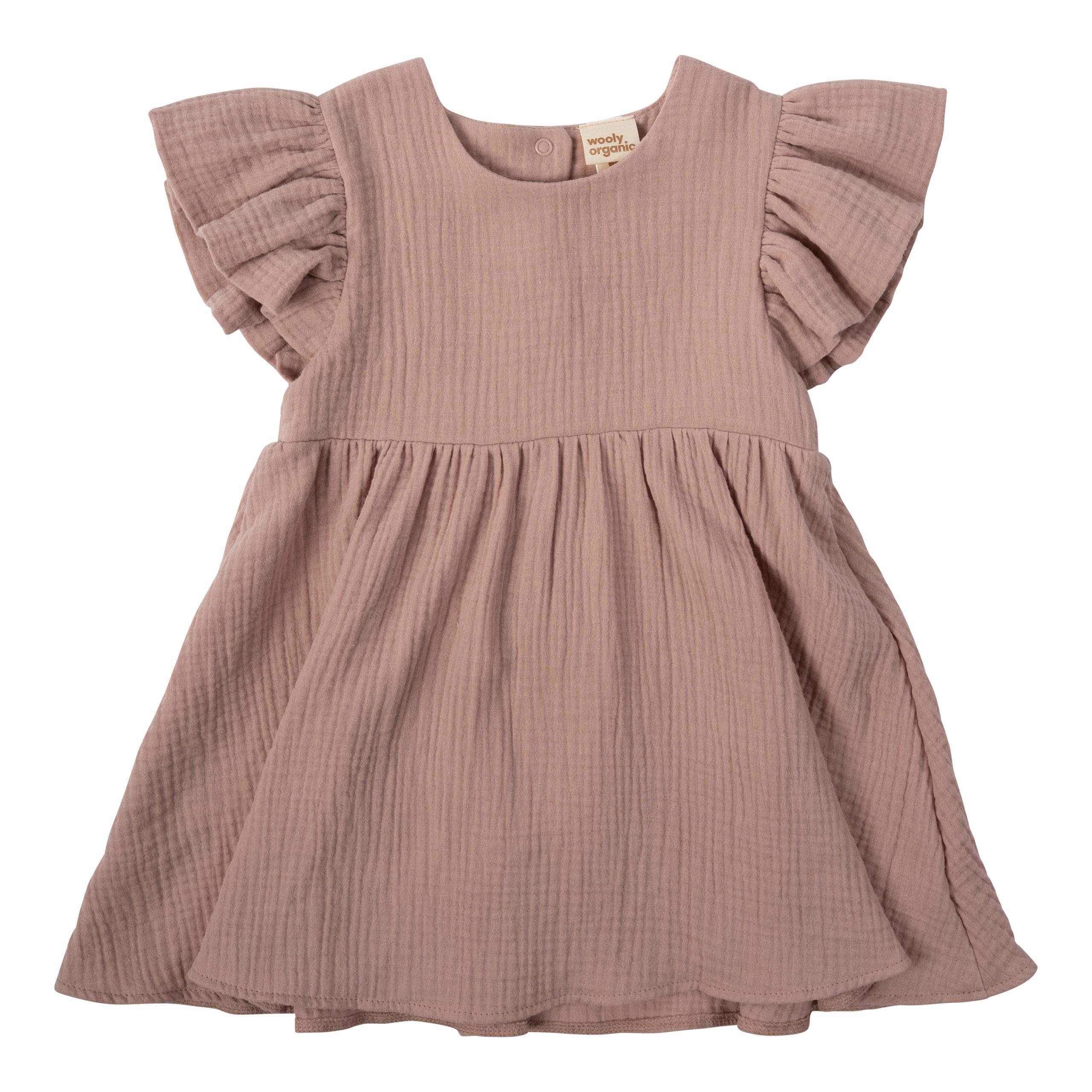 Woolly Organic Muslin Dress vestito bimba ali cotone bio