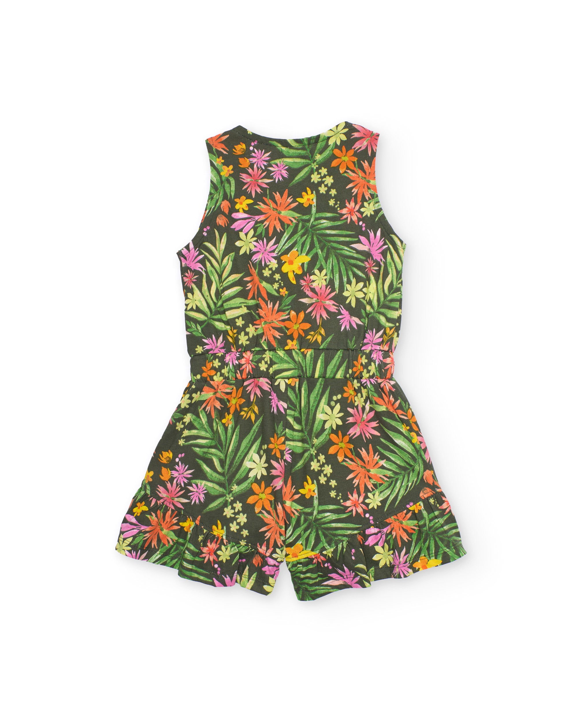 TucTuc Tutine Tuta Bambina Maglia Volant Verde Floreale