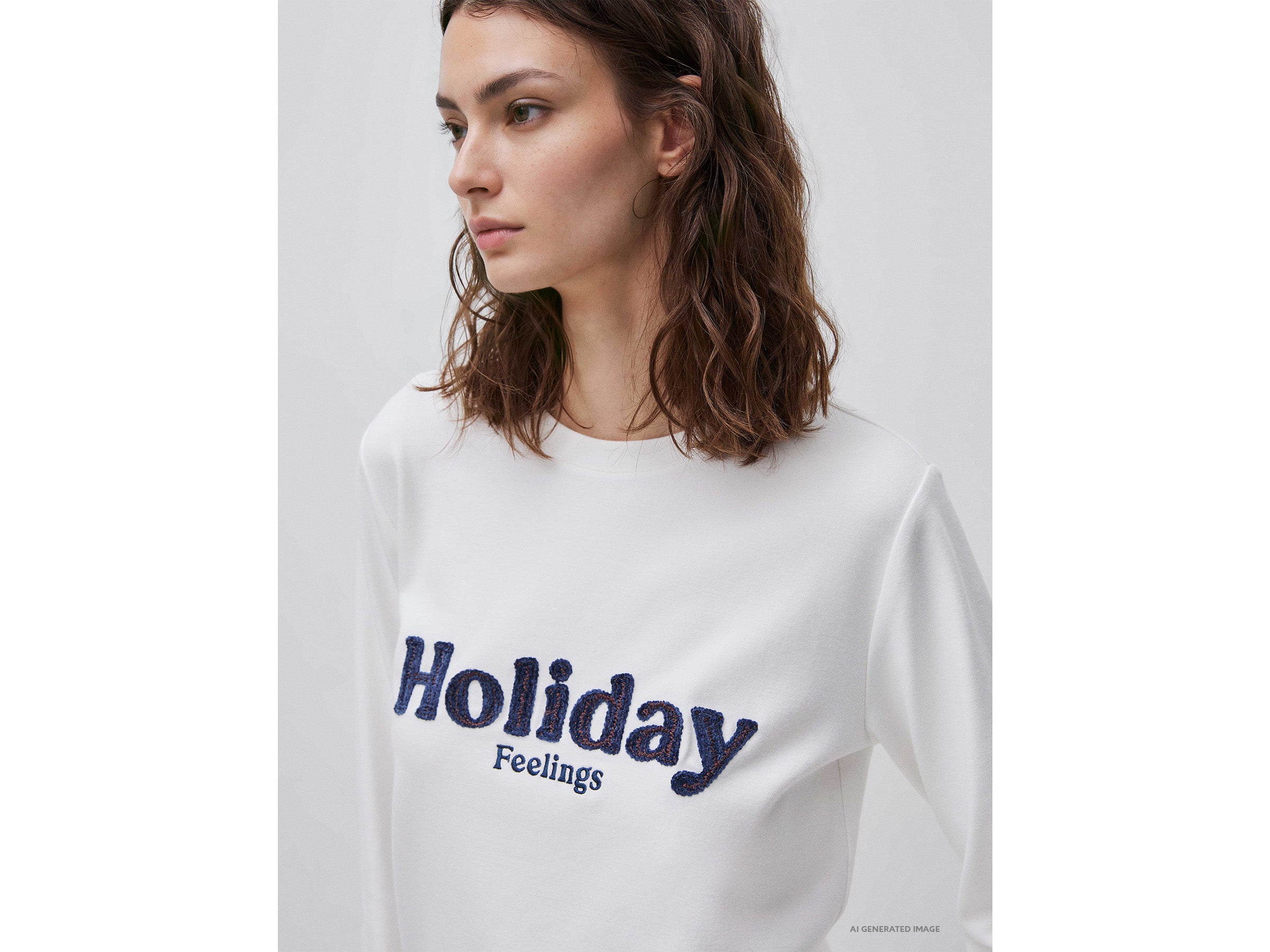 Benetton Warm cotton T-shirt with slogan maglietta cotone taglia M