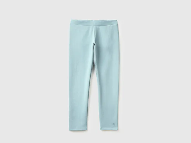 Benetton Warm sweat leggings felpa cotone taglia M