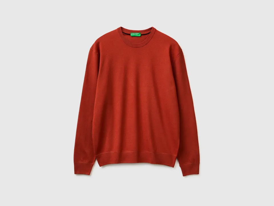 Benetton 110XU10A5 maglione viscosa girocollo maniche lunghe
