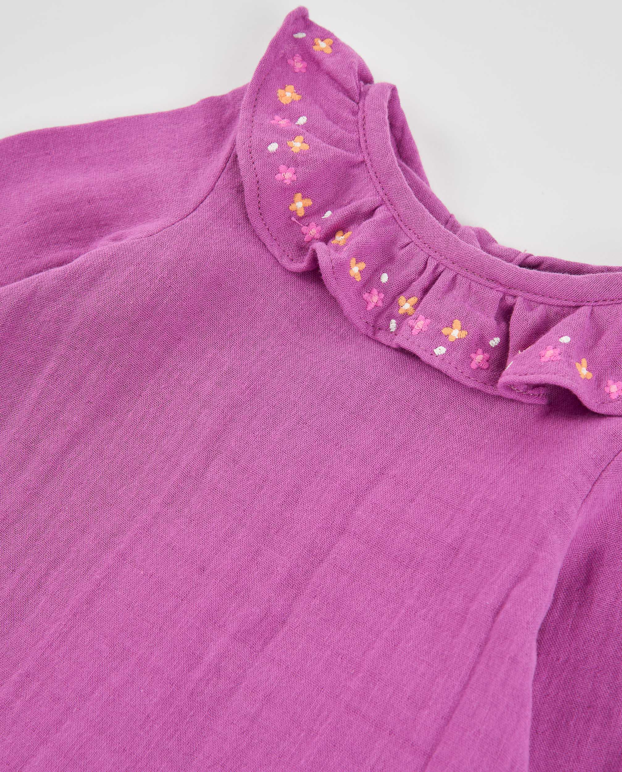 TucTuc Completi Neonata Viola 0-24M Blusa Volant+Quadri