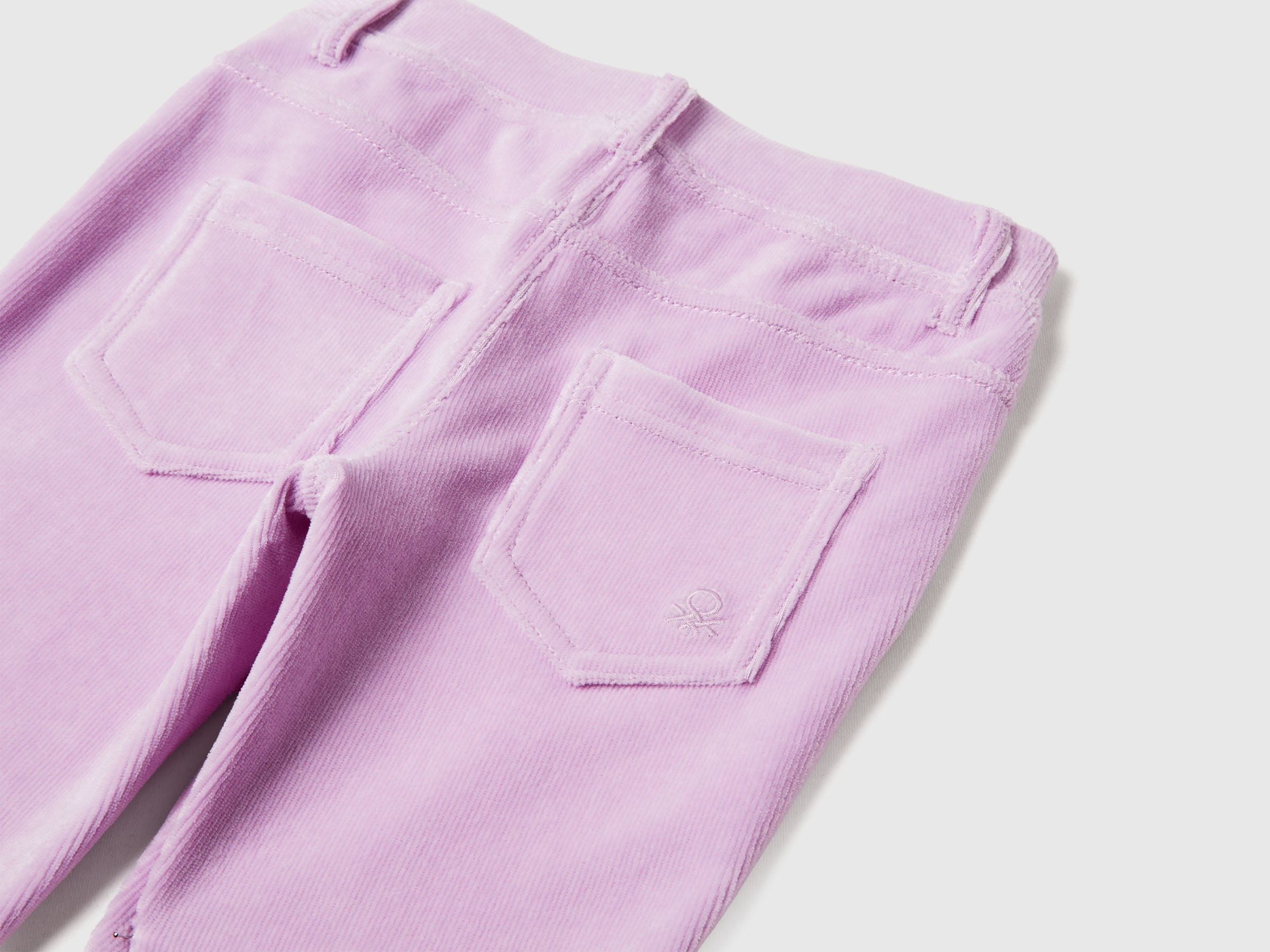 Benetton Pantaloni Ciniglia Super Skinny Cotone L