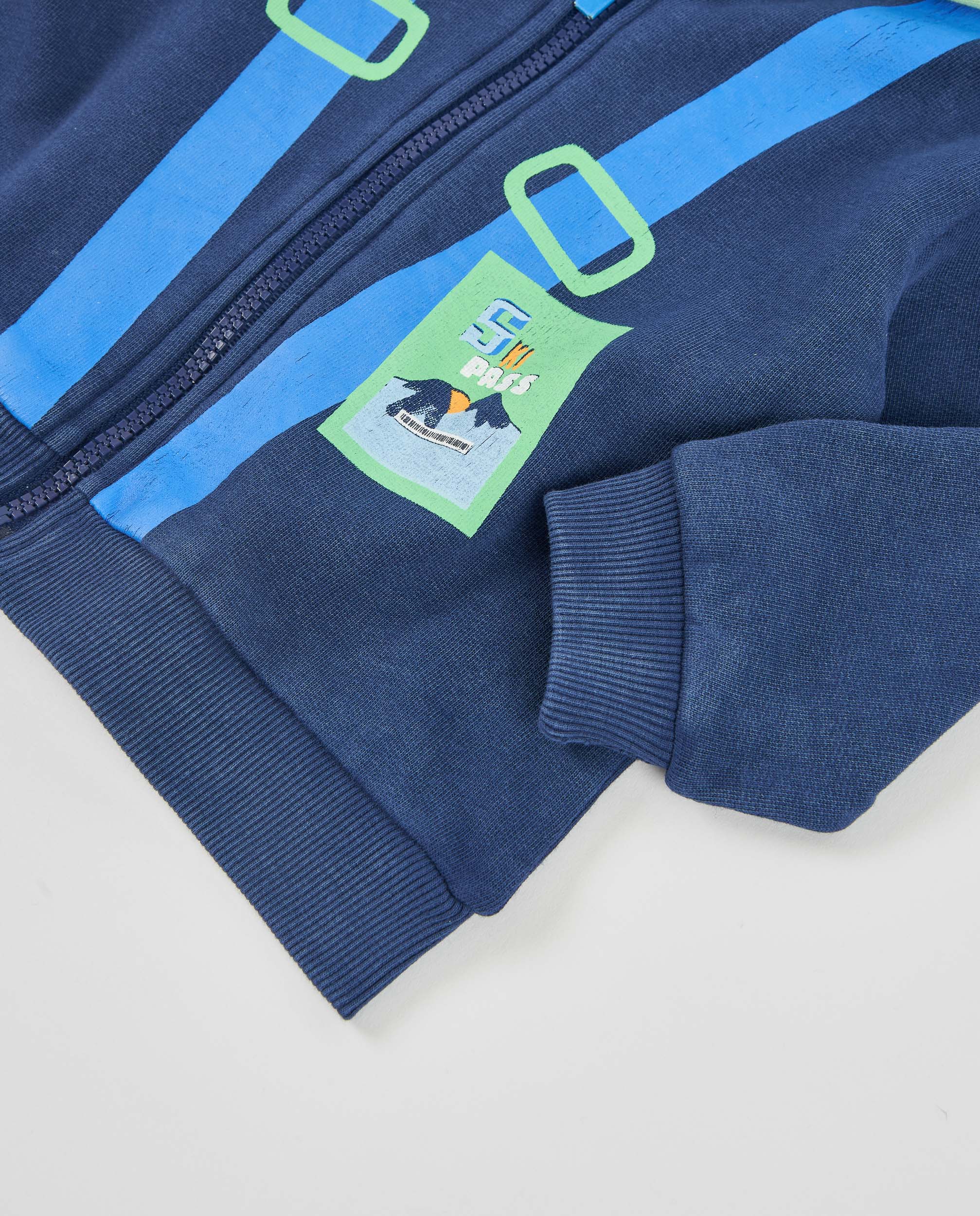 TucTuc Felpe felpa bambino coccodrillo blu con cappuccio
