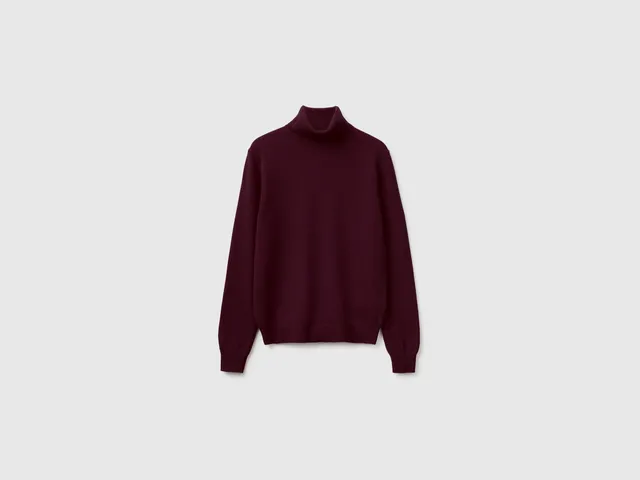 United Colors of Benetton Maglione Donna Lana Merino Dolcevita