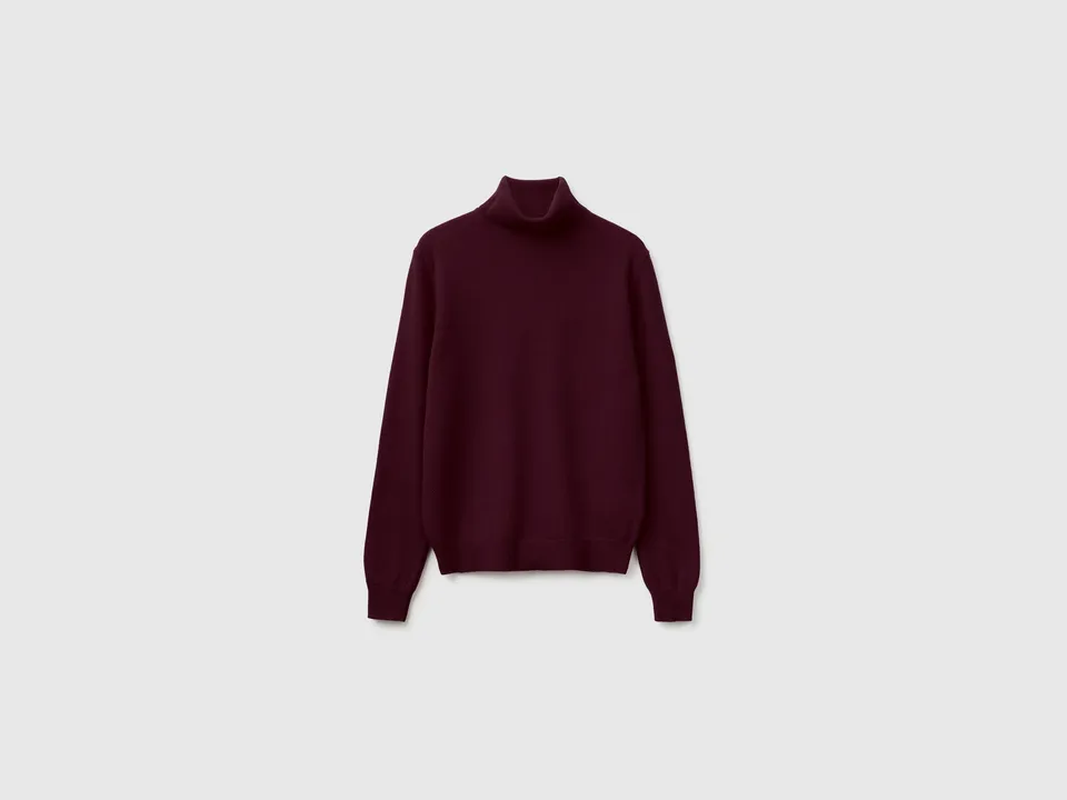 United Colors of Benetton Maglione Donna Lana Merino Dolcevita