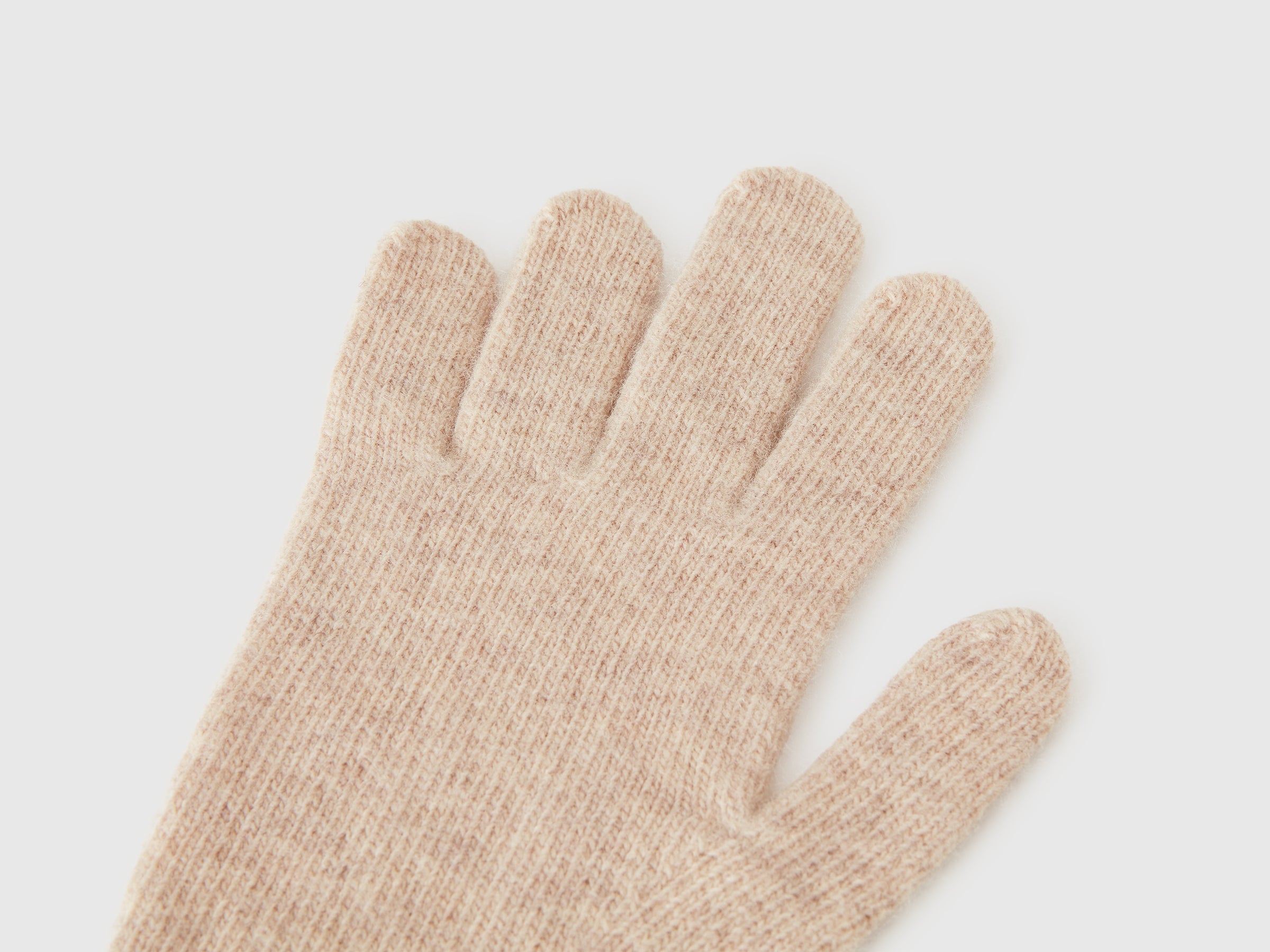 United Colors of Benetton Guanti lana merino beige OS
