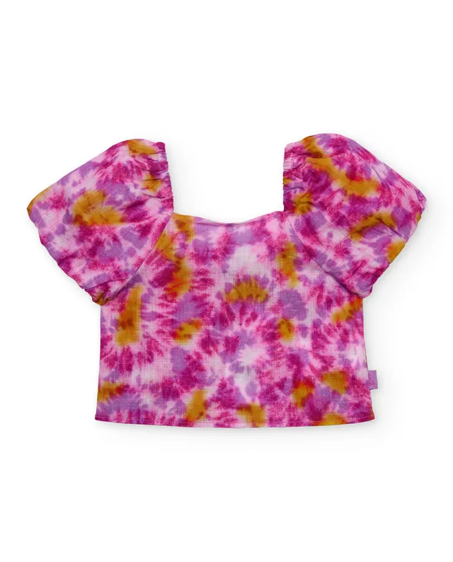 TucTuc Camicette Blusa Bambina Fucsia Tie-Dye Leggera