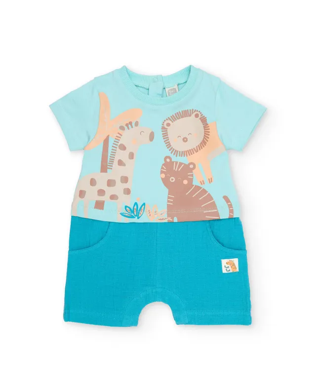TucTuc Tutine salopette neonato blu 0-1M savana