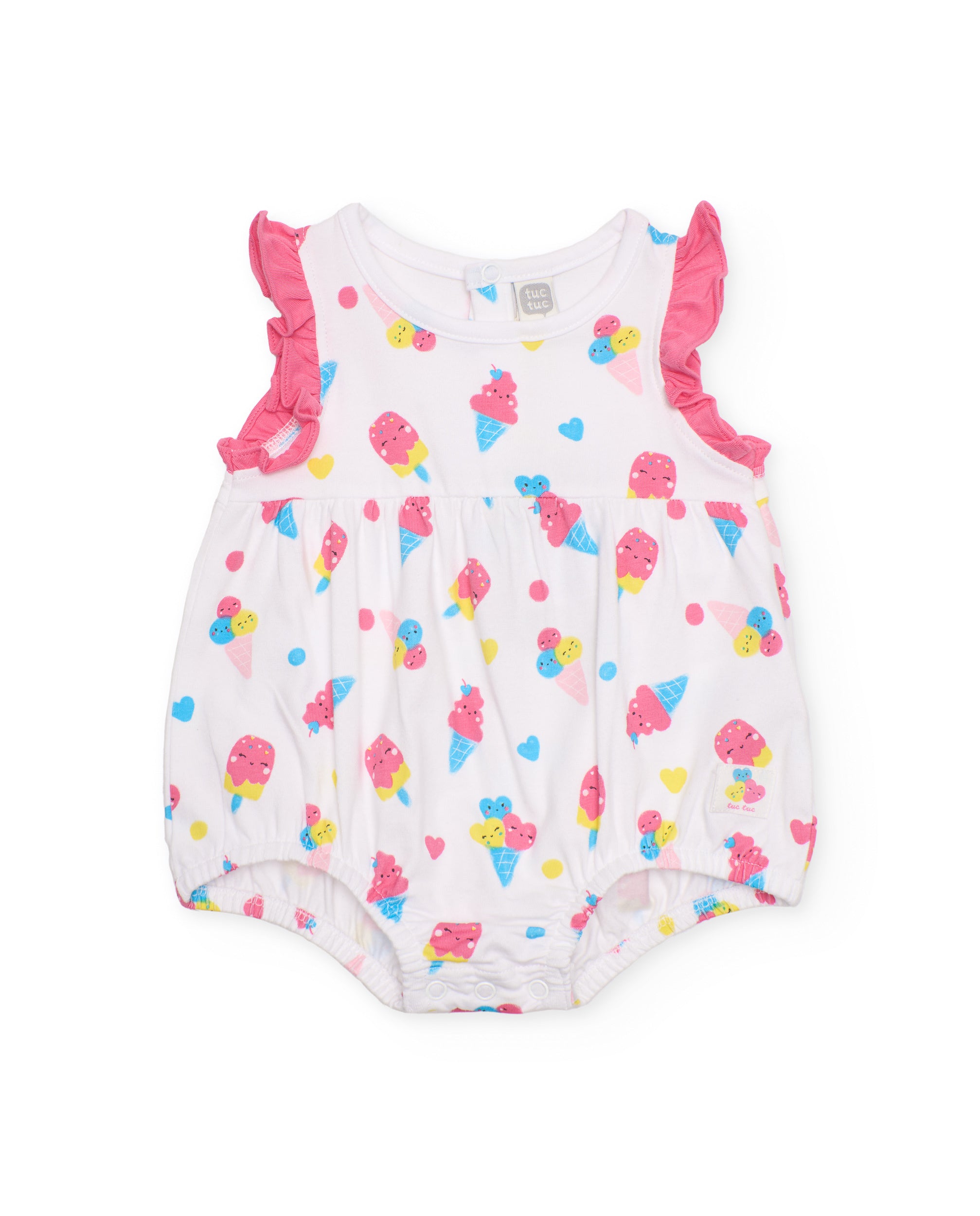 TucTuc Tutine Pagliaccetto gelati neonata bianco 3-6 mesi