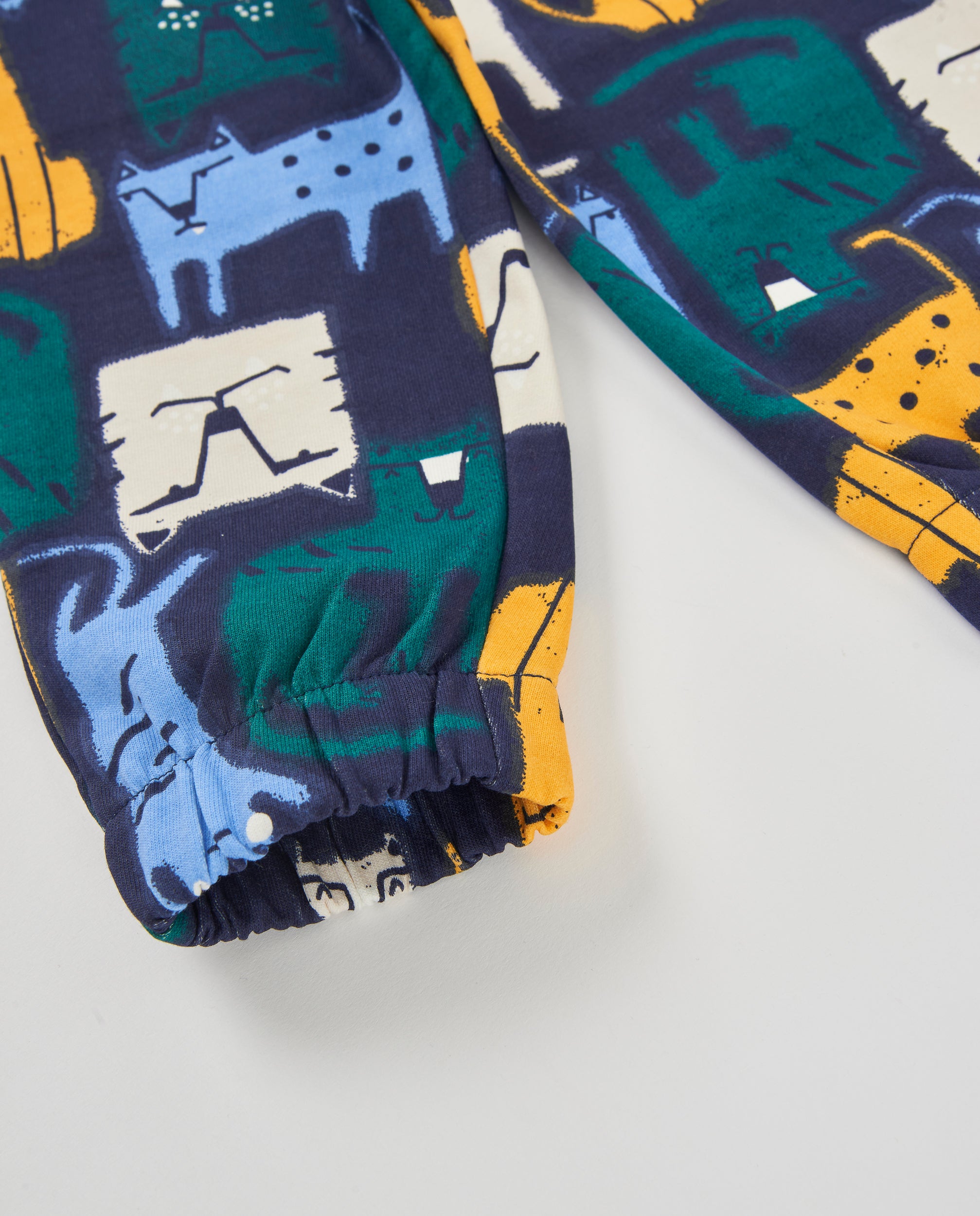 TucTuc Pantaloni felpa bambino animali pantalone blu stampa