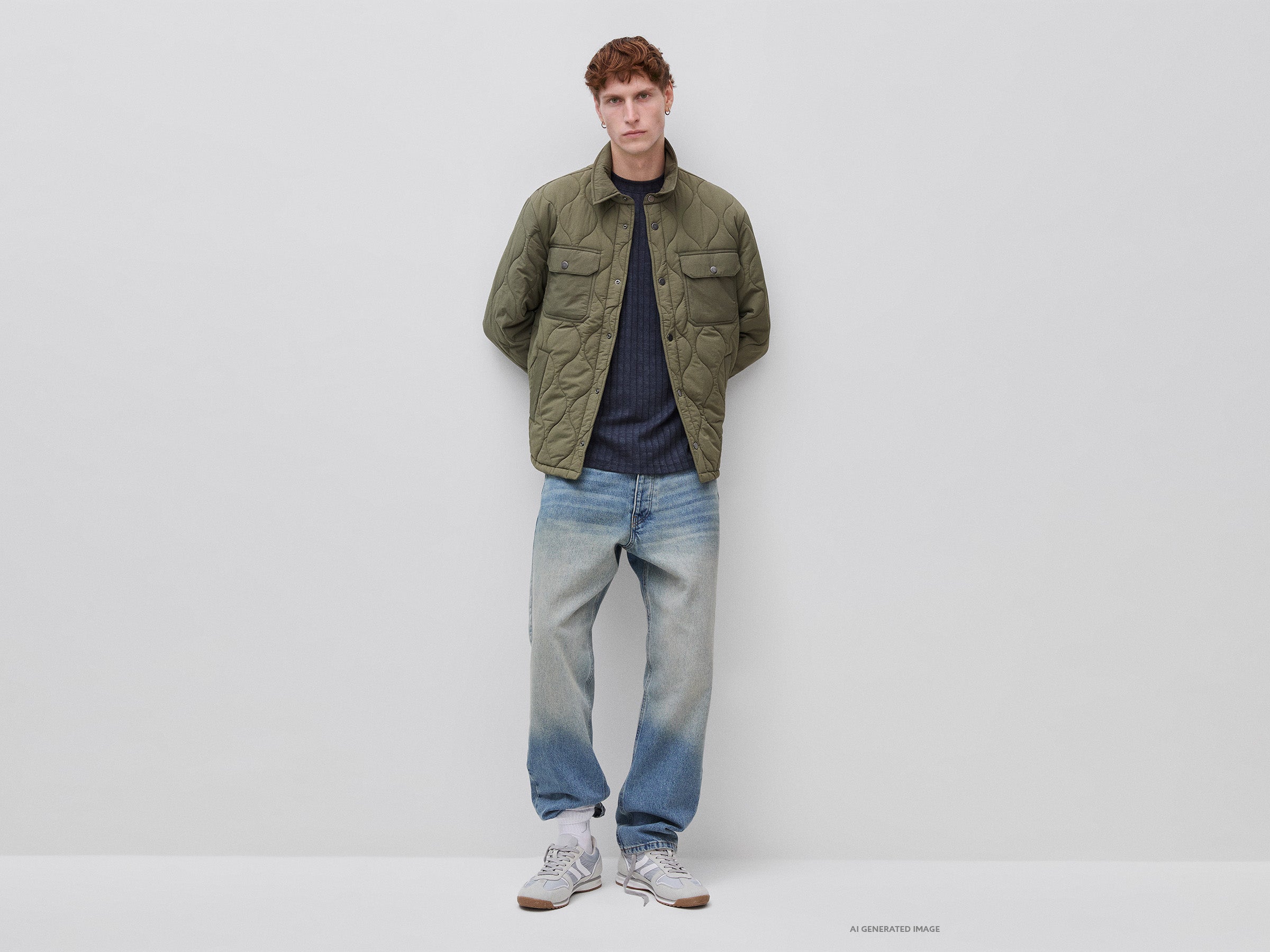 Benetton Giacca Trapuntata Nylon Imbottita Riciclata