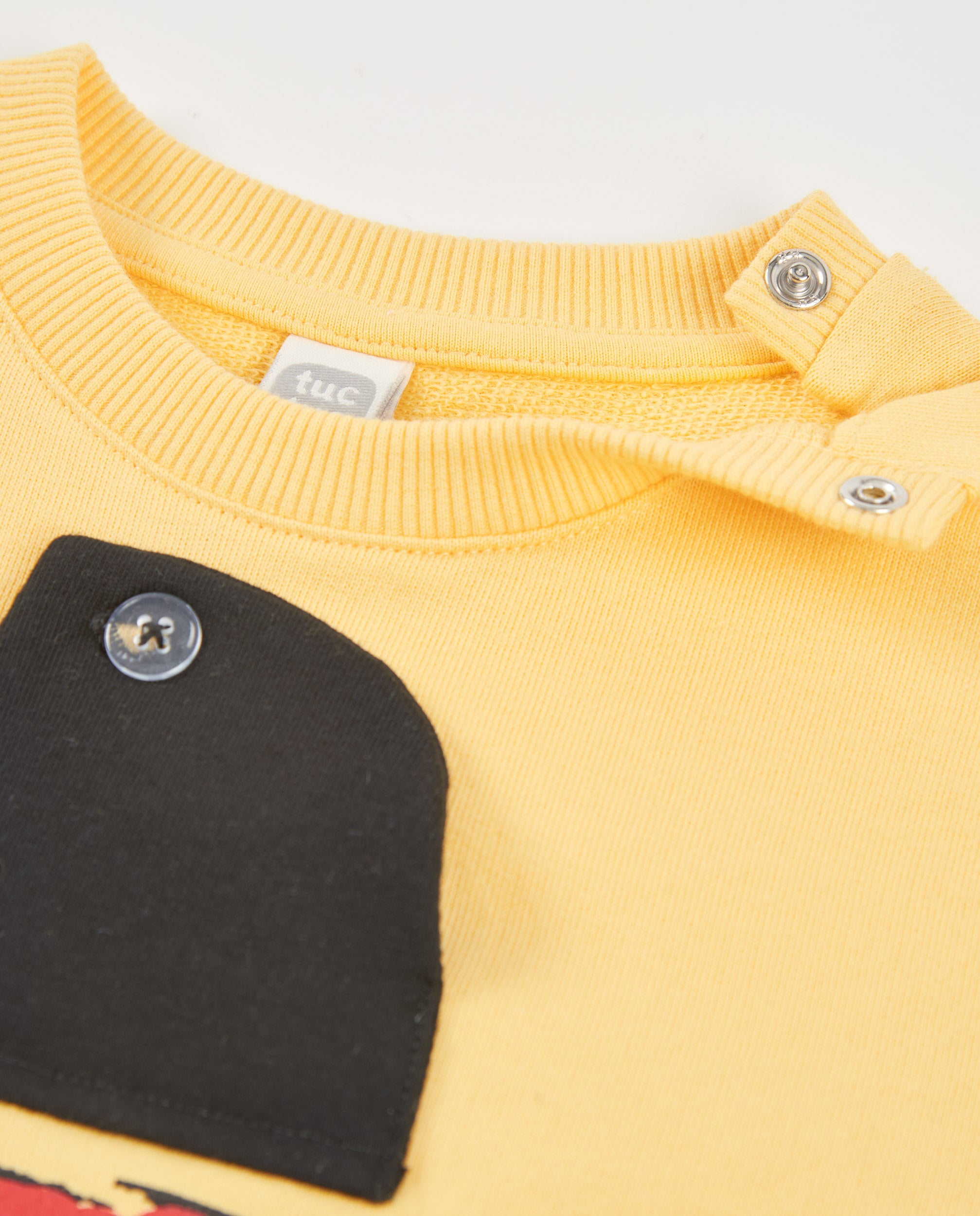 TucTuc Felpe Maglia Bambino Giallo 4 Anni Bottoni Spalla