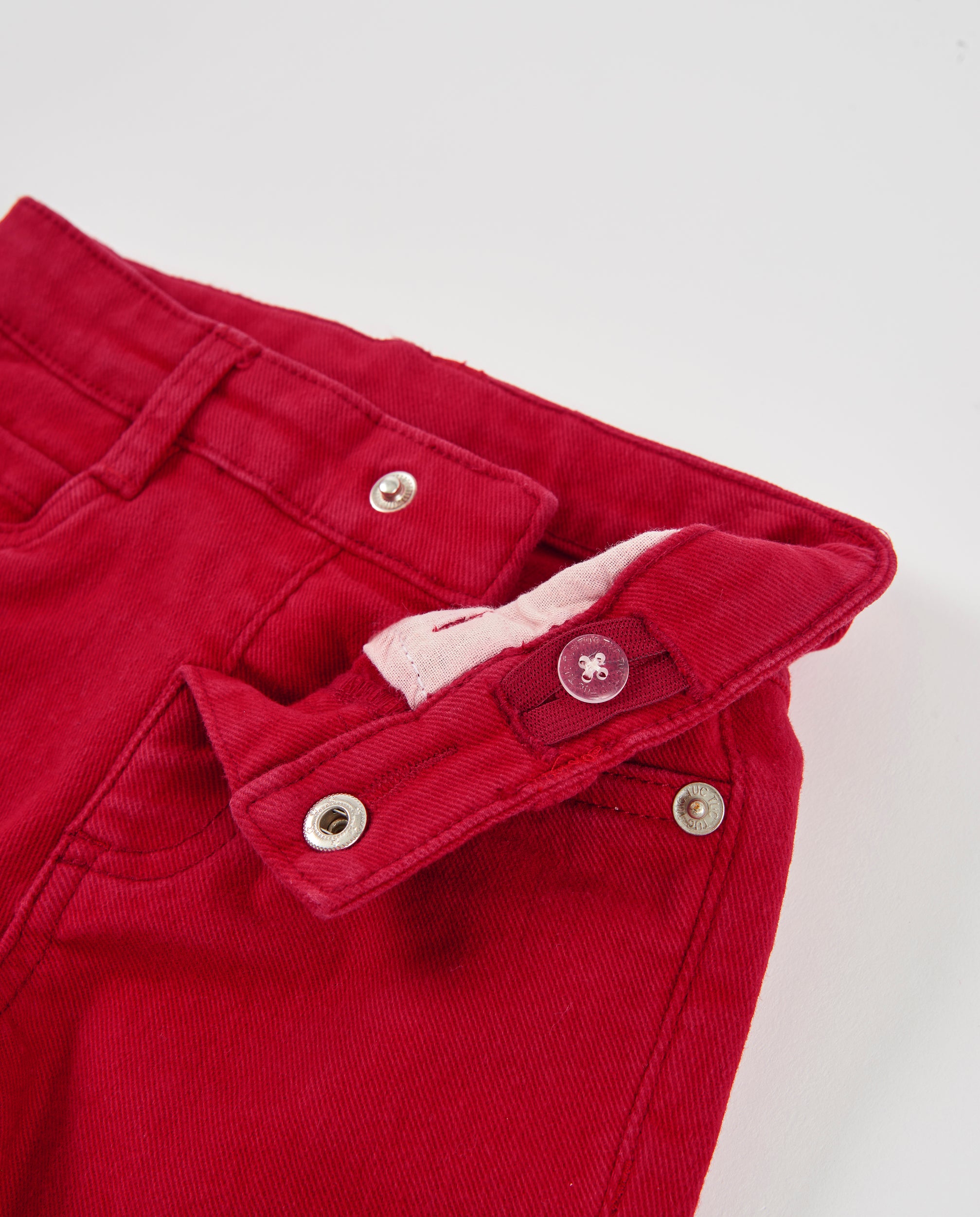 TucTuc Pantaloni jeans bambino rosso tela con tasche