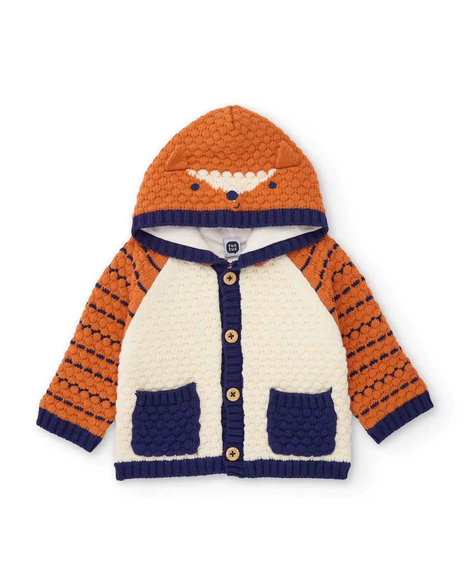 TucTuc Maglioni Giacca Neonato Camel con Cappuccio