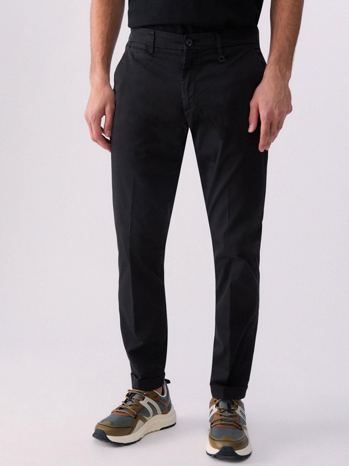 Liu Jo Pantaloni Chino Risvolto raso cotone