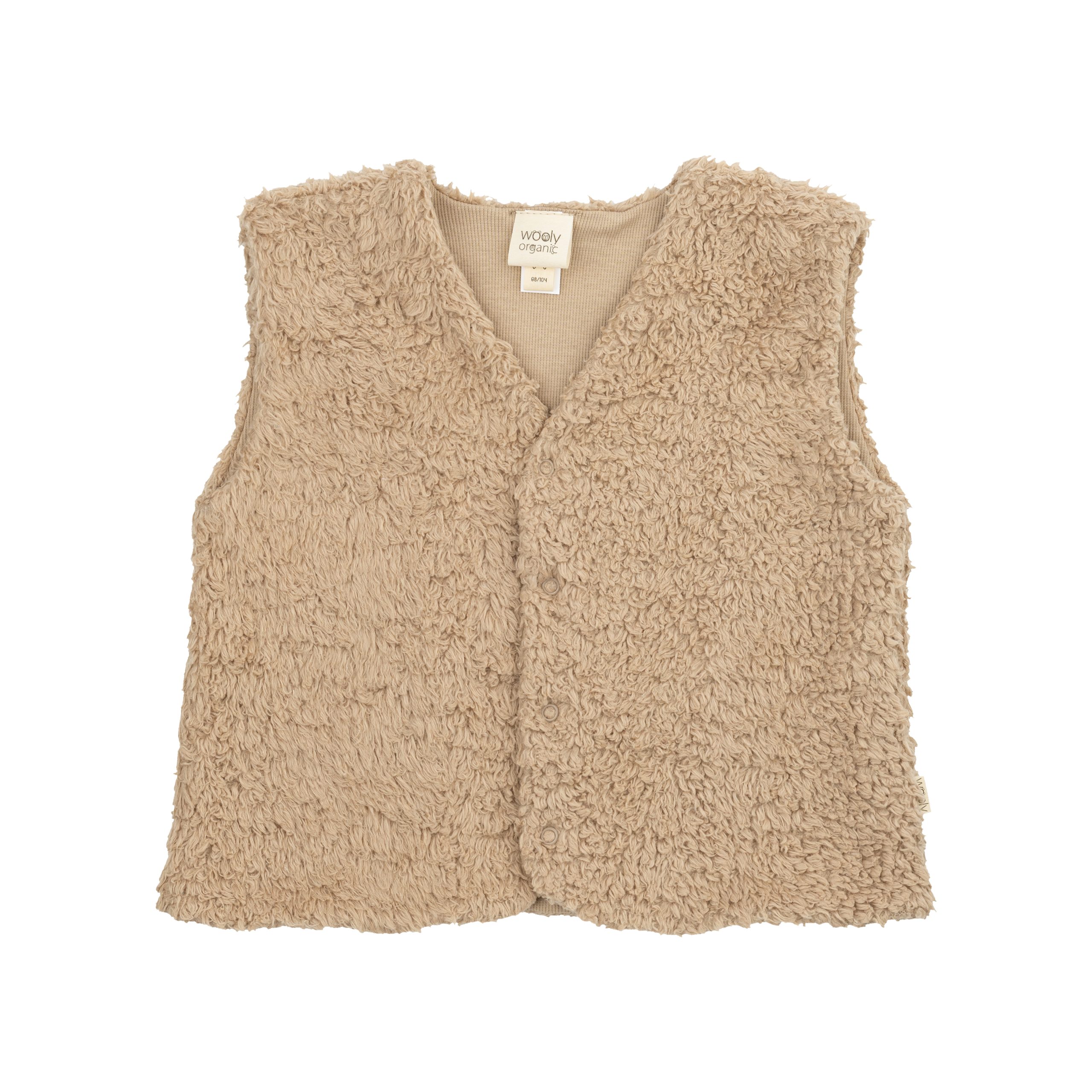 Woolly Organic Oversized Plush Vest gilet bimba cotone bio