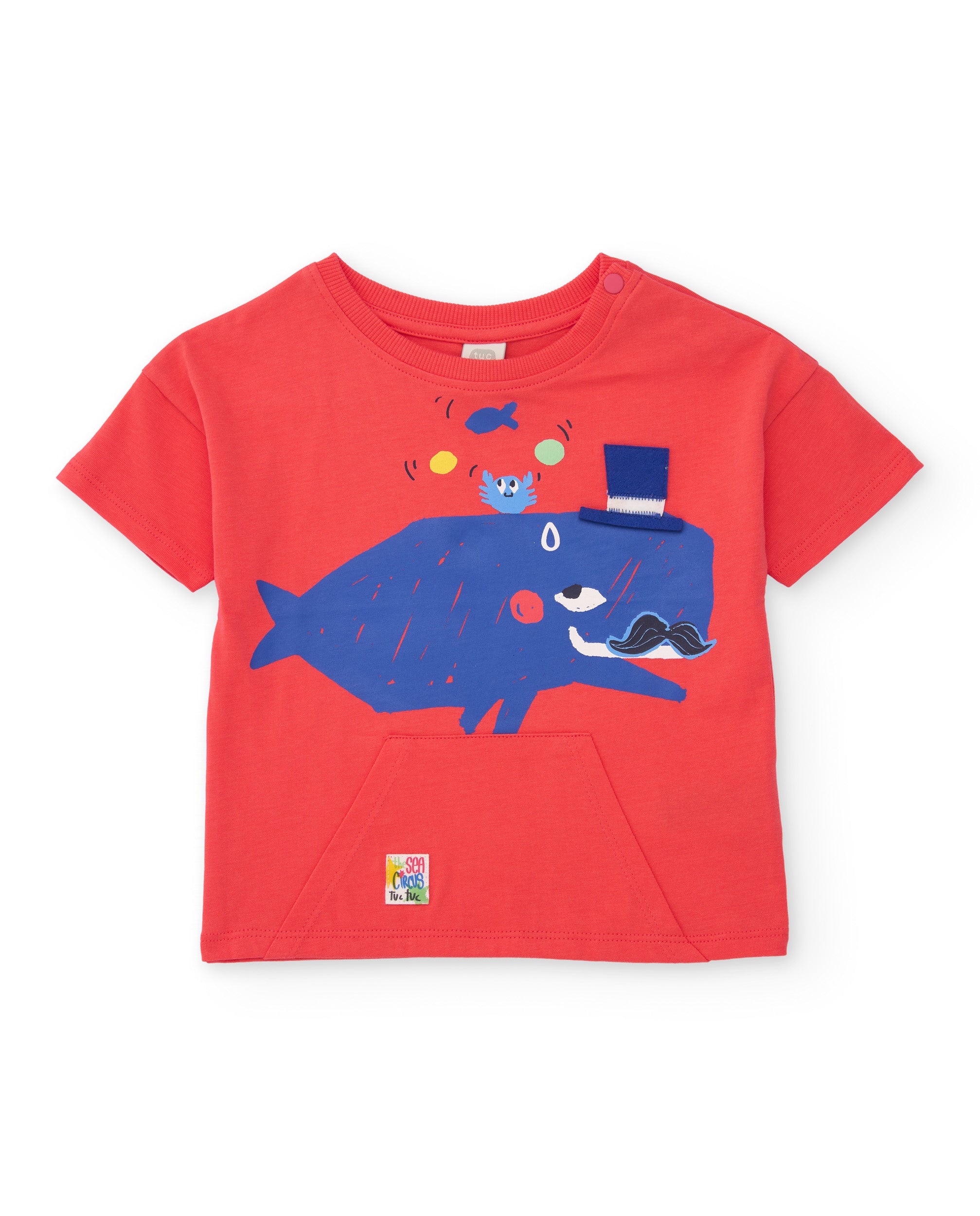 TucTuc Magliette t-shirt bambino balena rosso