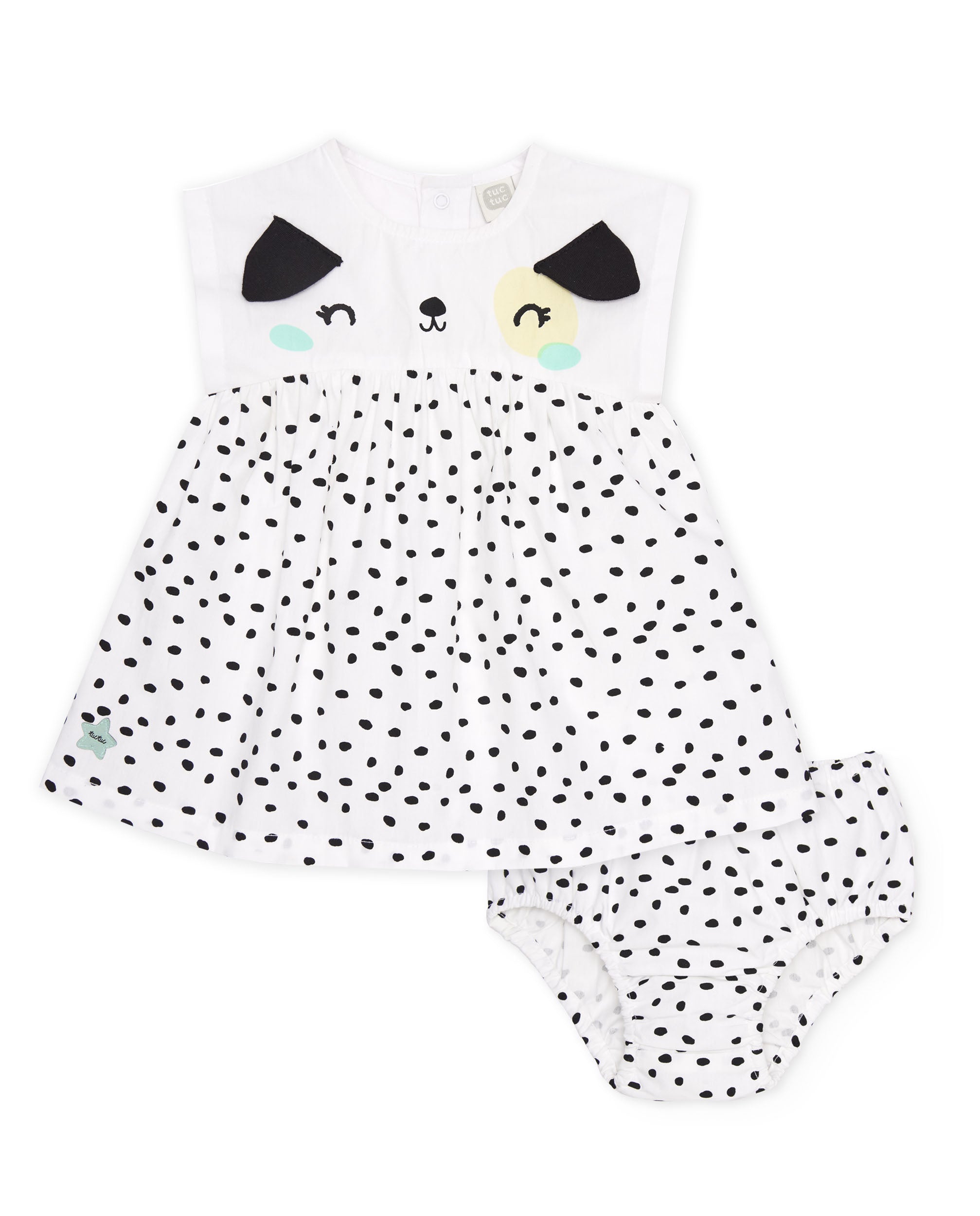 TucTuc Vestiti Vestito Bianco Macchie 0-24 Mesi