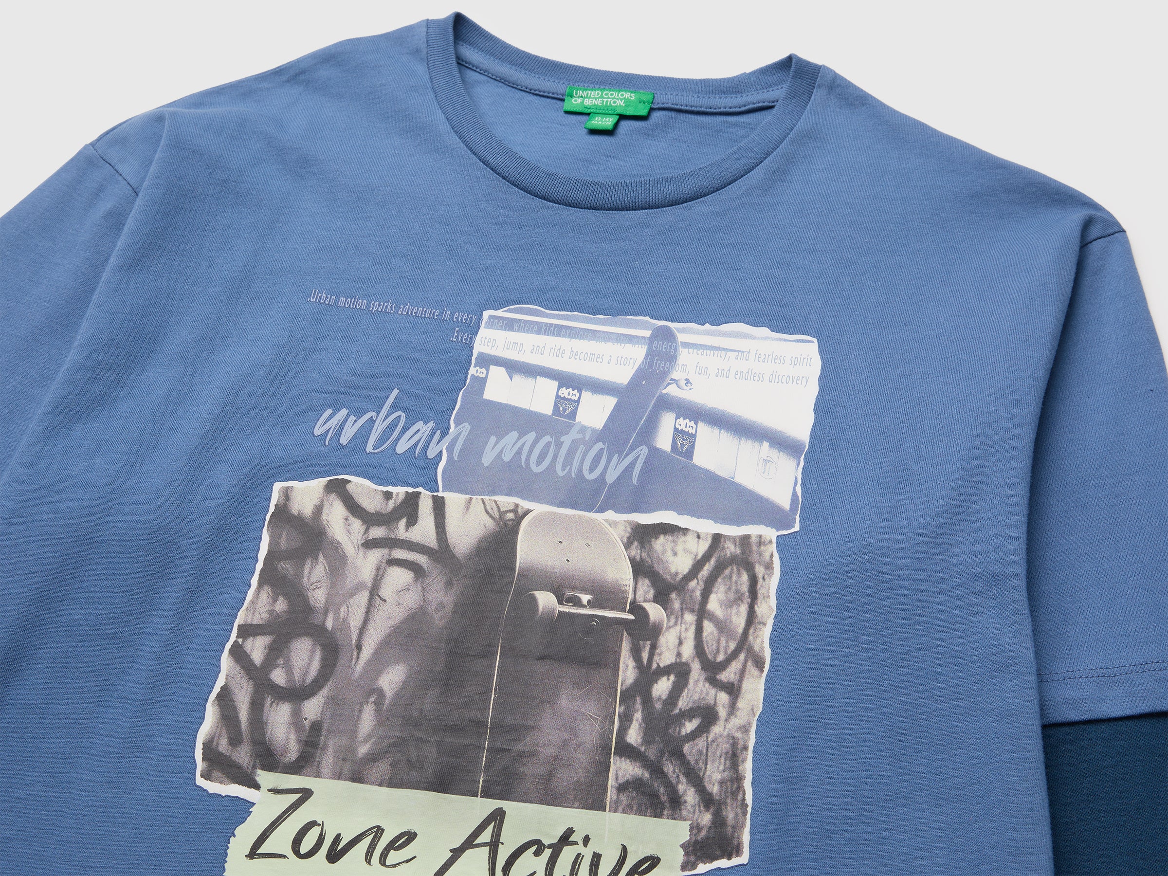United Colors of Benetton Over-Fit T-Shirt Maglietta Cotone Bio L