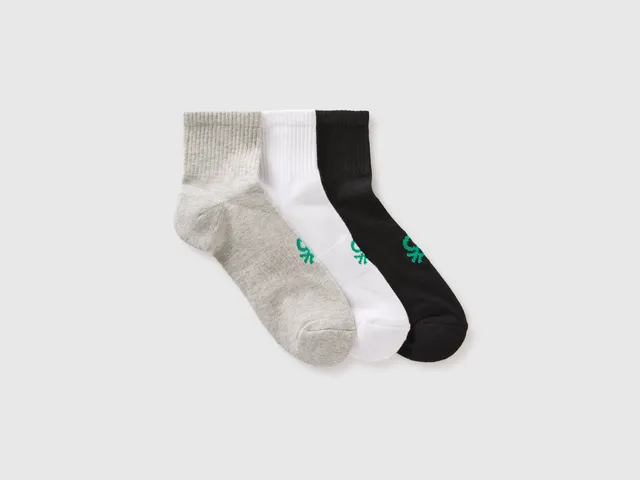 United Colors of Benetton Calzini Corti Spugna 3 Paia Taglia Unica