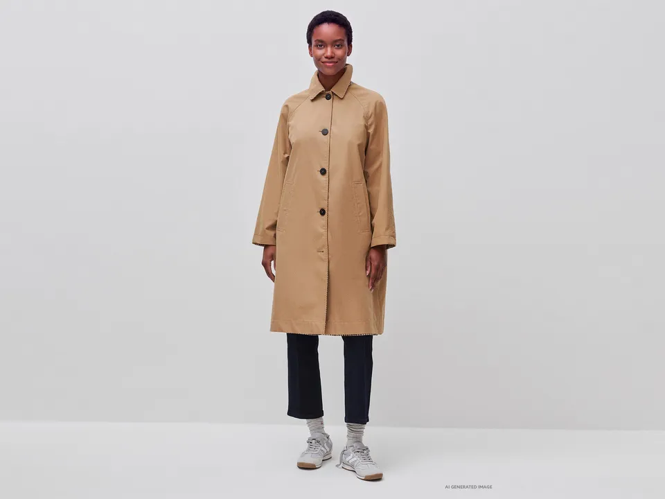 United Colors of Benetton Jackets and Coats trench lungo reversibile quadri