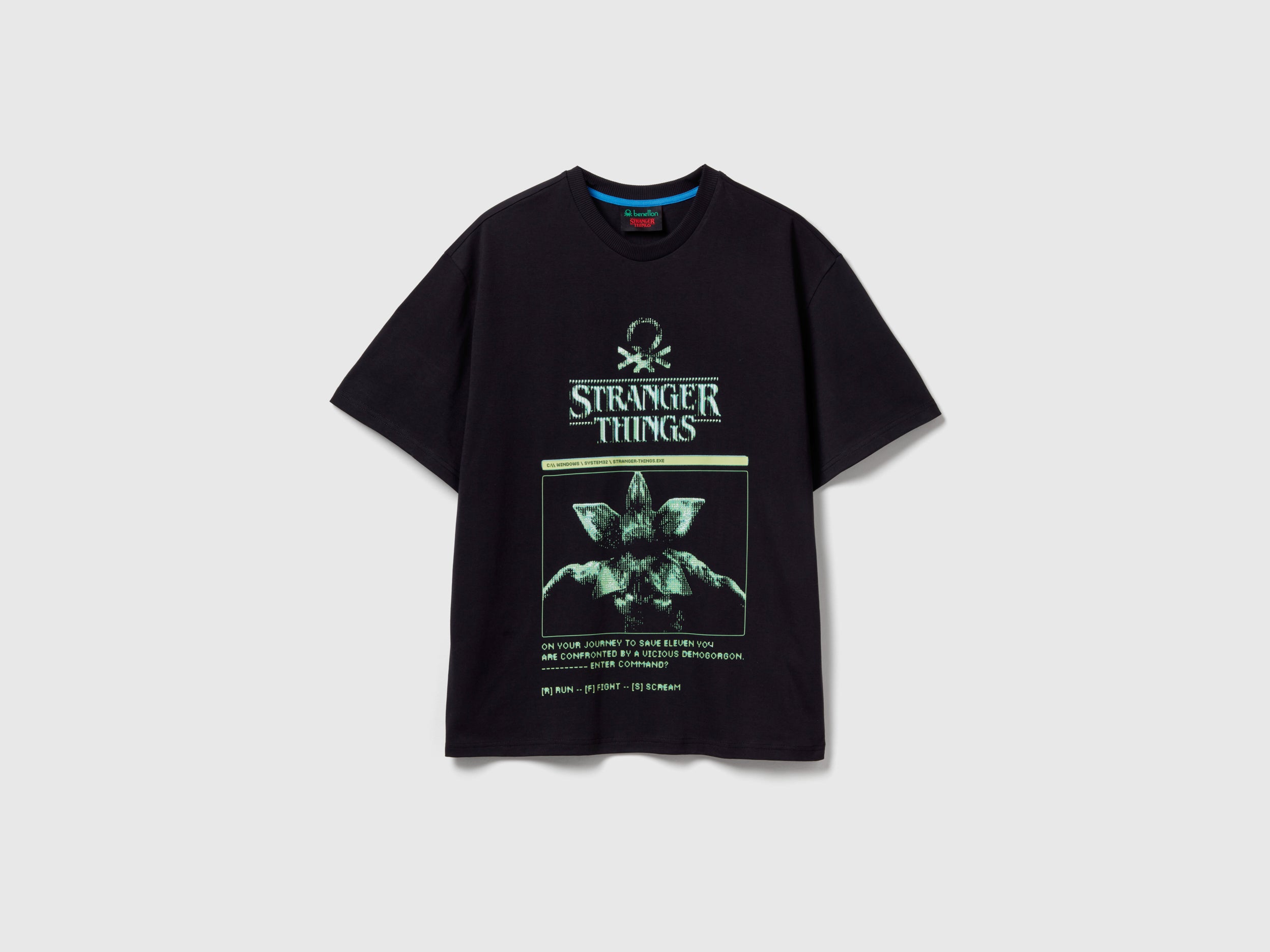 United Colors of Benetton T-Shirt cotone Stranger Things stampa M