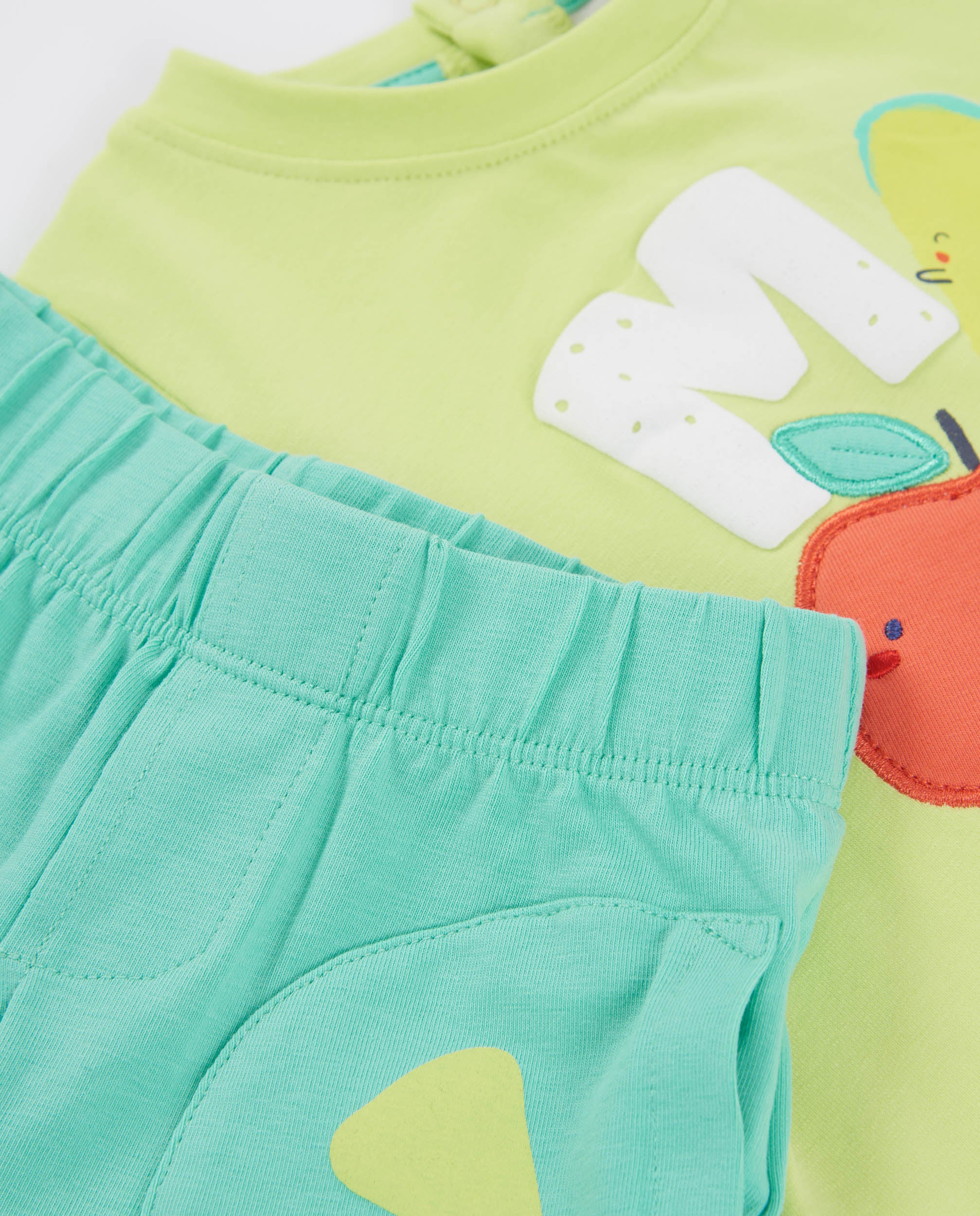 TucTuc Completi completo neonato verde 2 pezzi cotone