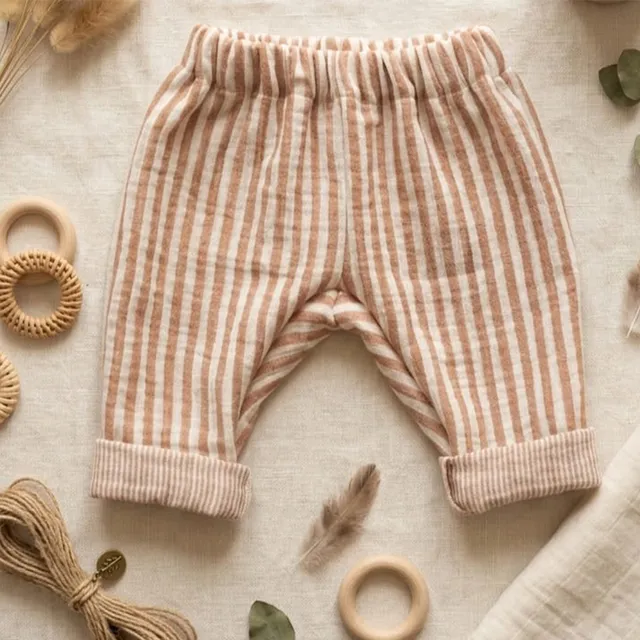 Petite Citrouille Mode Garçon Naël Pantalone righe cotone
