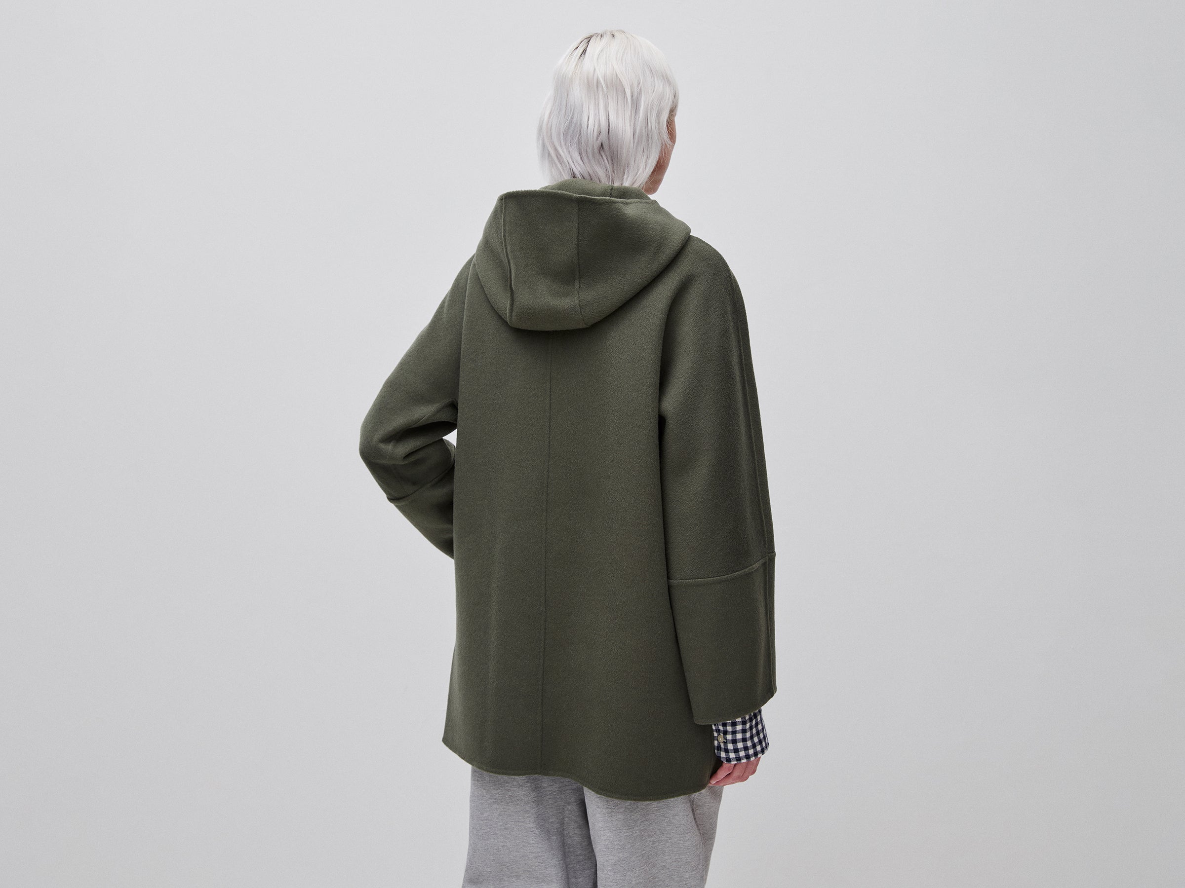 United Colors of Benetton cappotto doppiopetto lana cappuccio XXS
