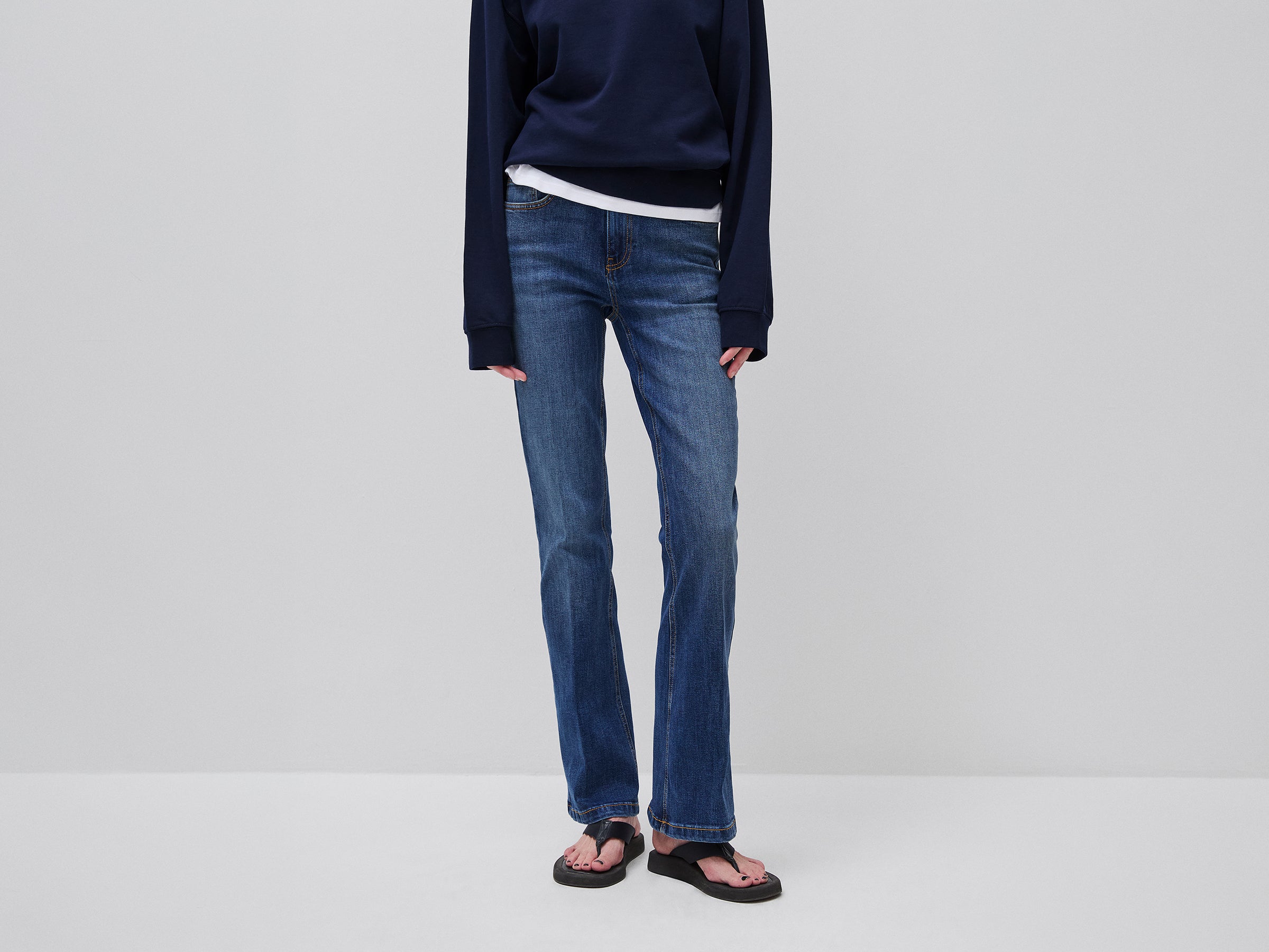 United Colors of Benetton Jeans flare denim elasticizzato taglia 28