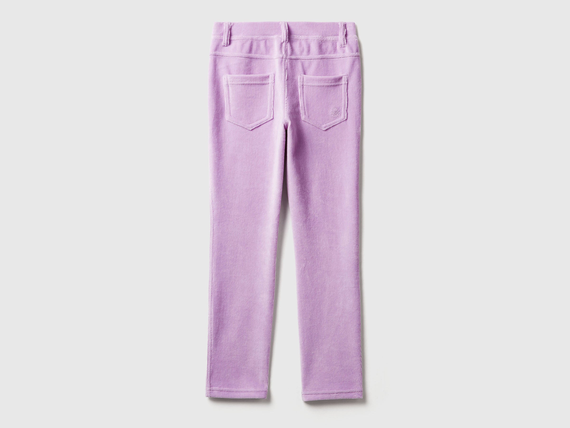 Benetton Pantaloni Ciniglia Super Skinny Cotone L