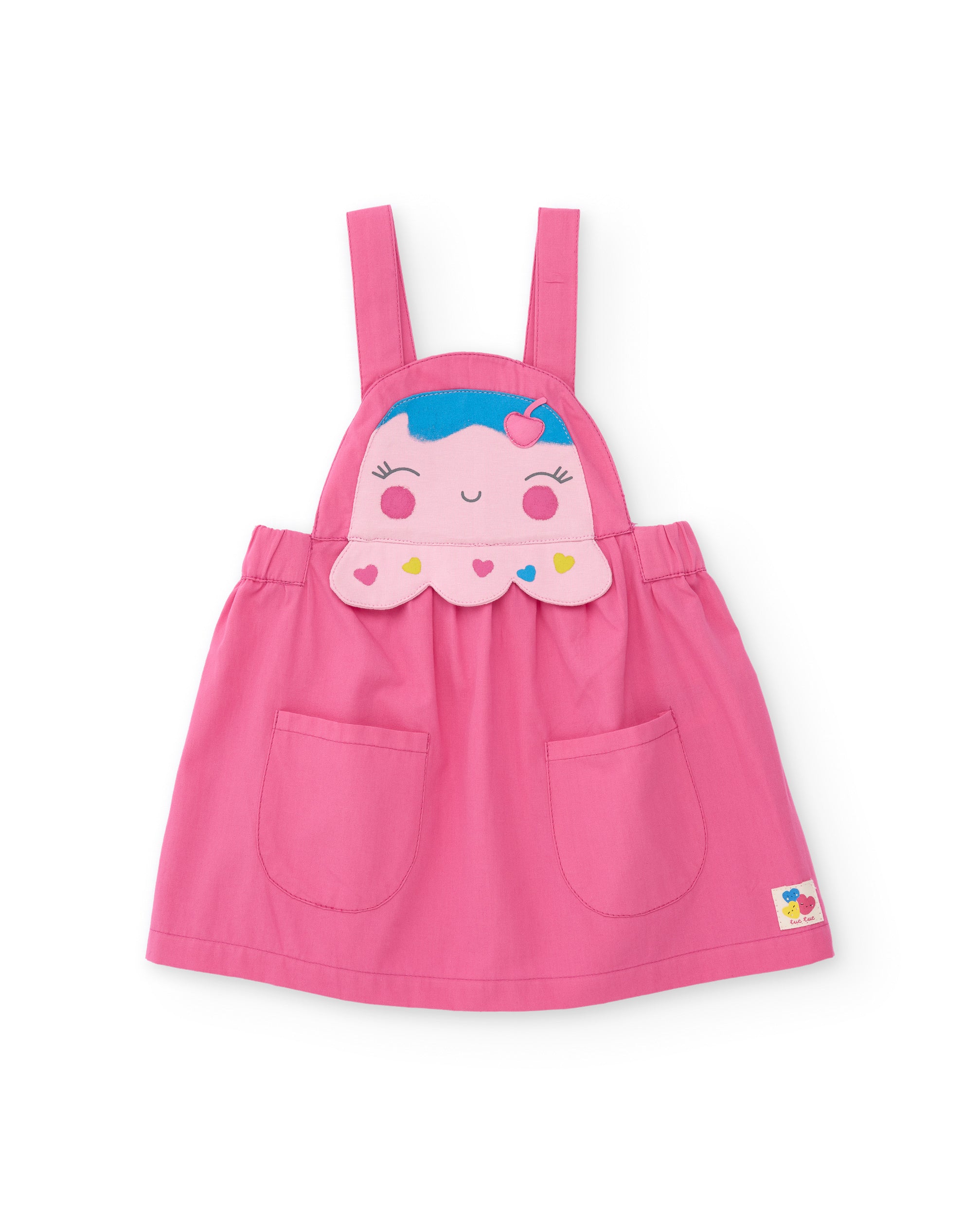 TucTuc Completi completo neonata rosa salopette gonna