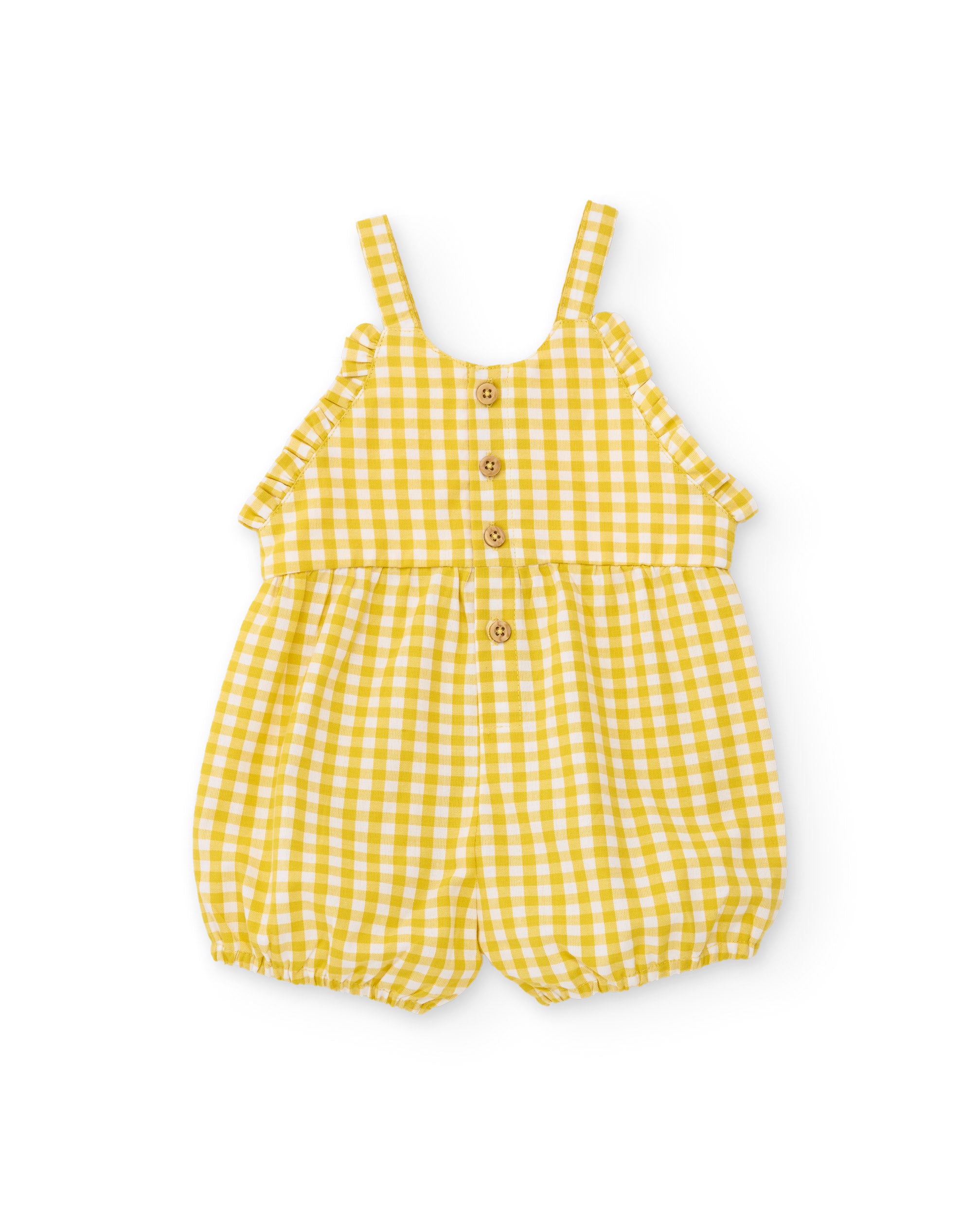 TucTuc Completi Completo neonata giallo vichy 2 pezzi