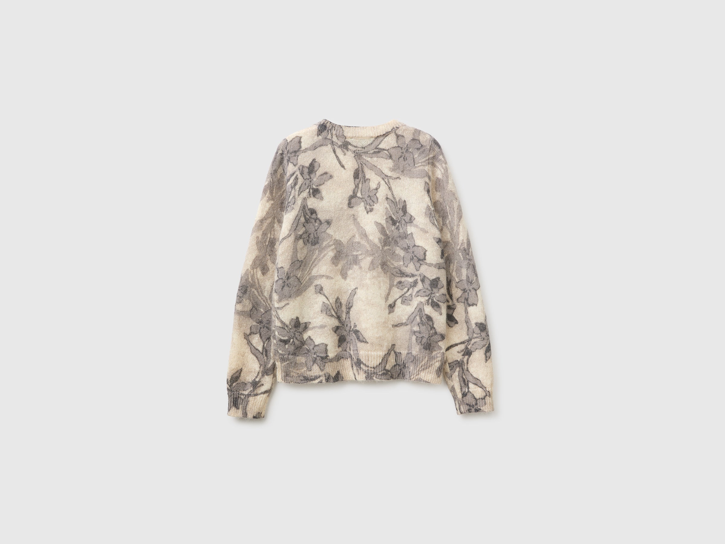 United Colors of Benetton Maglione mohair fiori M lana calda