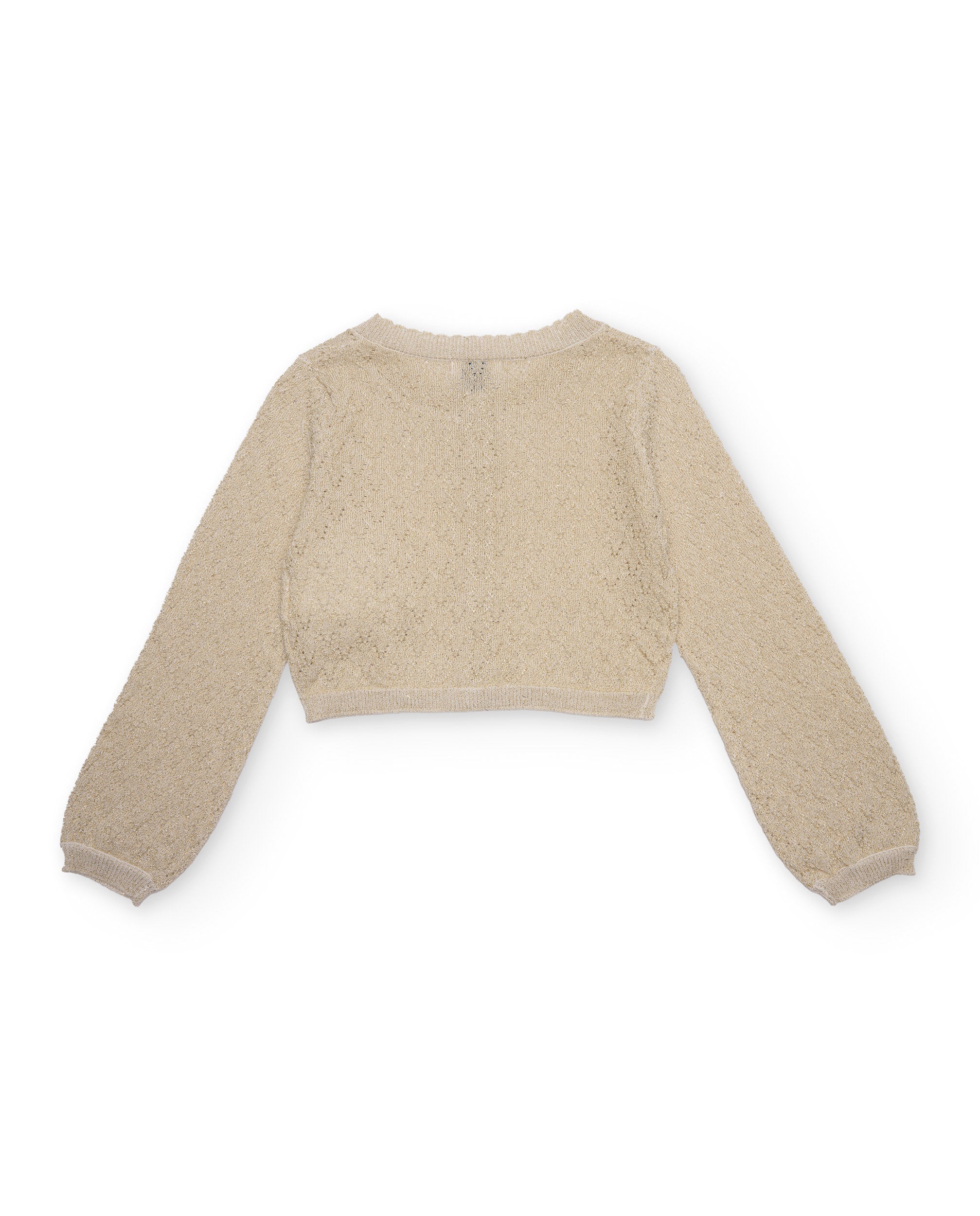 TucTuc Maglioni Cardigan Bambina Beige 4 Anni traforato