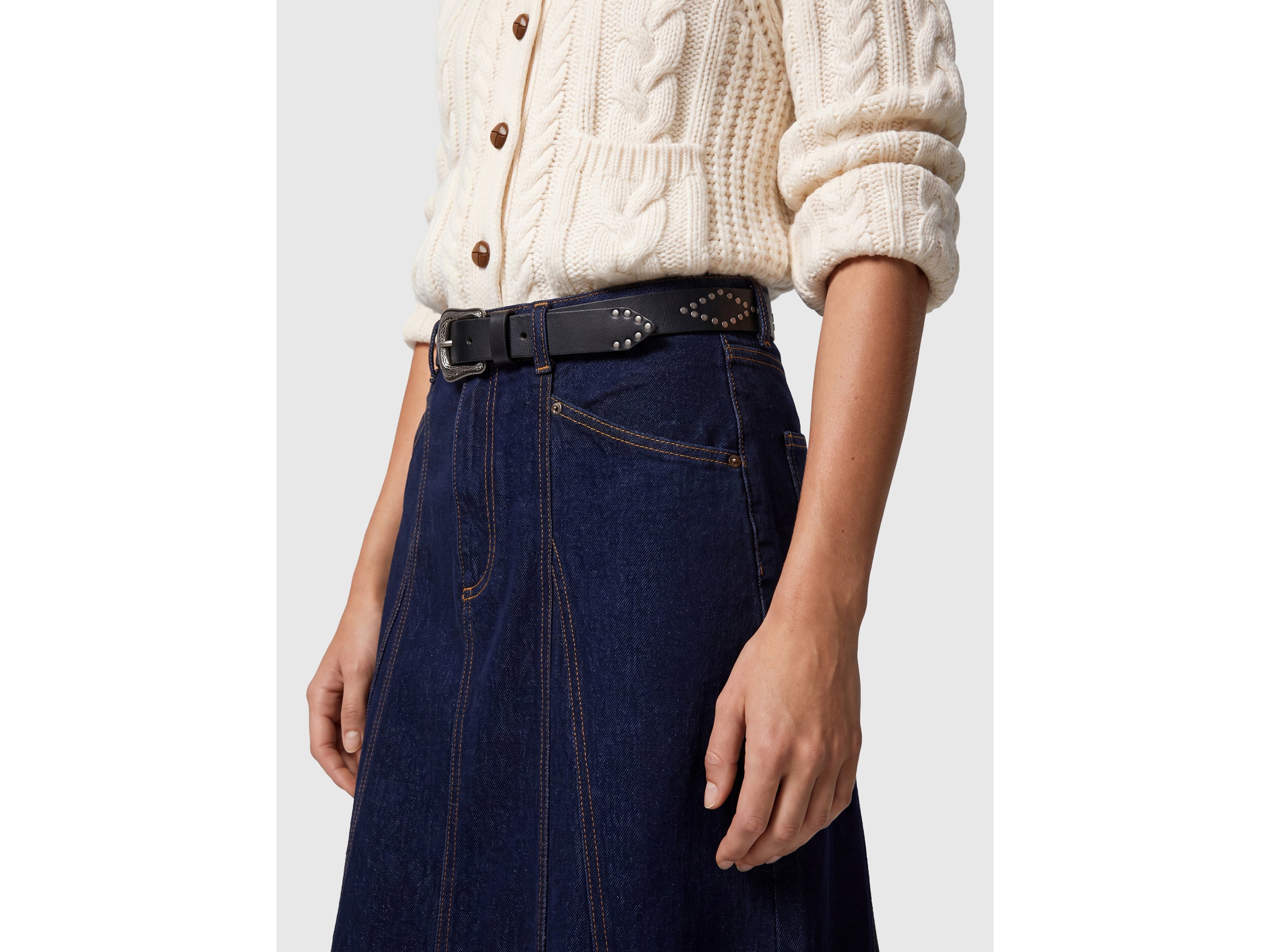 United Colors of Benetton Gonna Denim Effetto Usato Cotone 27