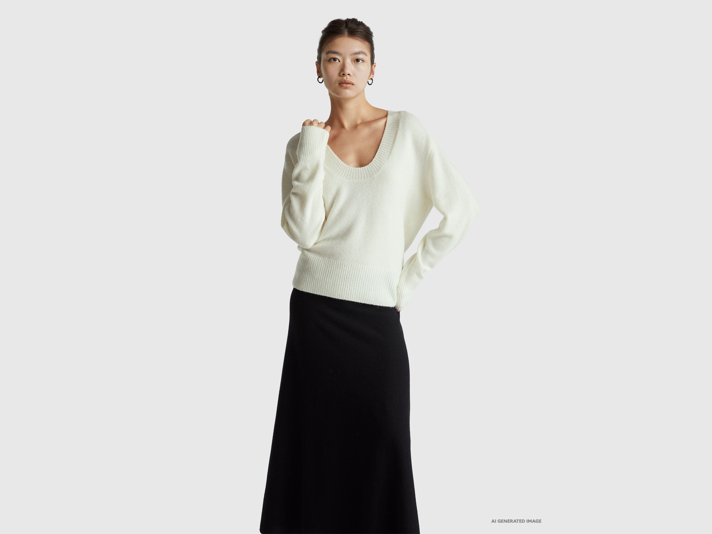 United Colors of Benetton Maglione oversize pullover lana caldo
