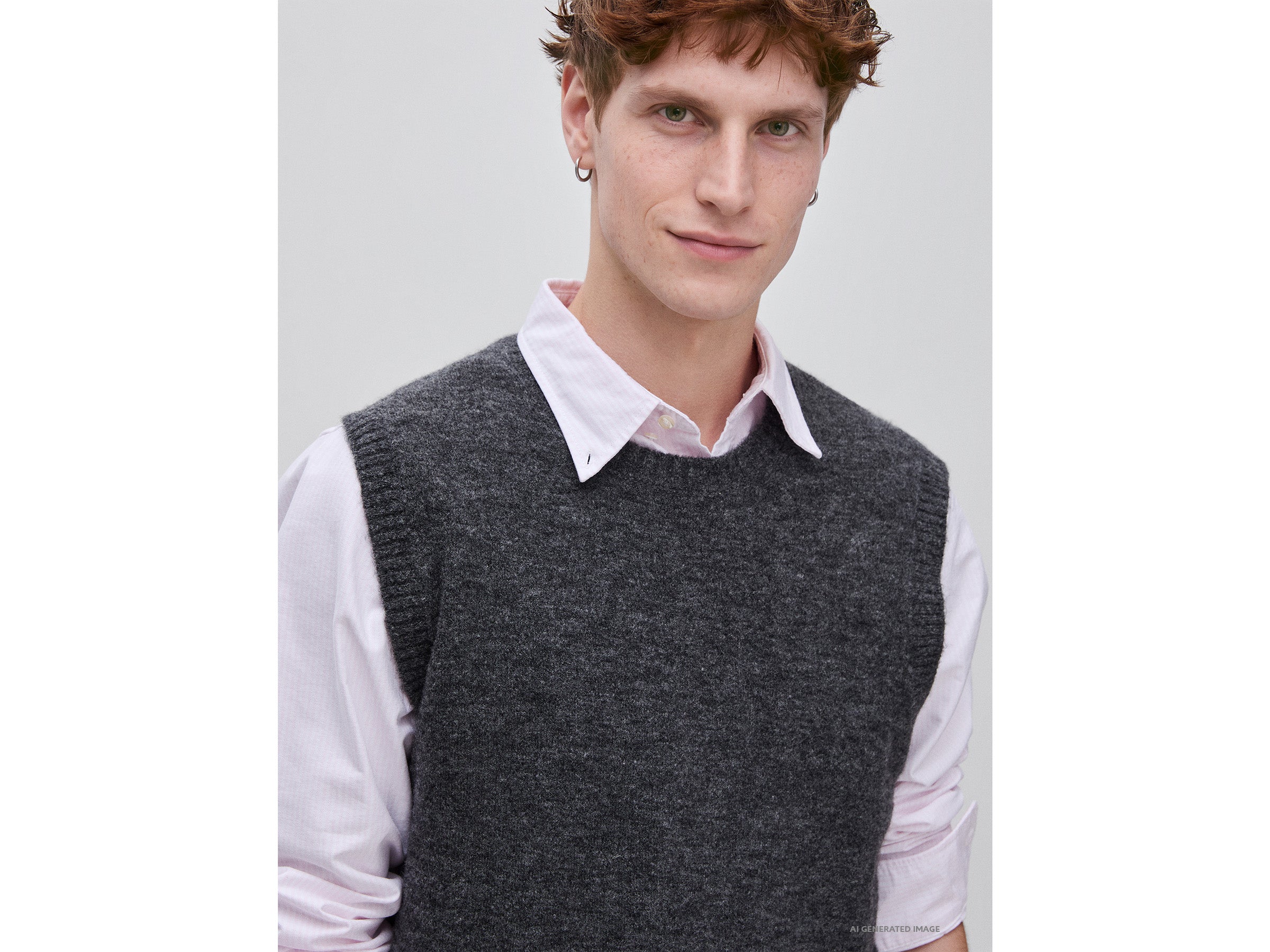 United Colors of Benetton gilet alpaca gilet uomo M lana stretch