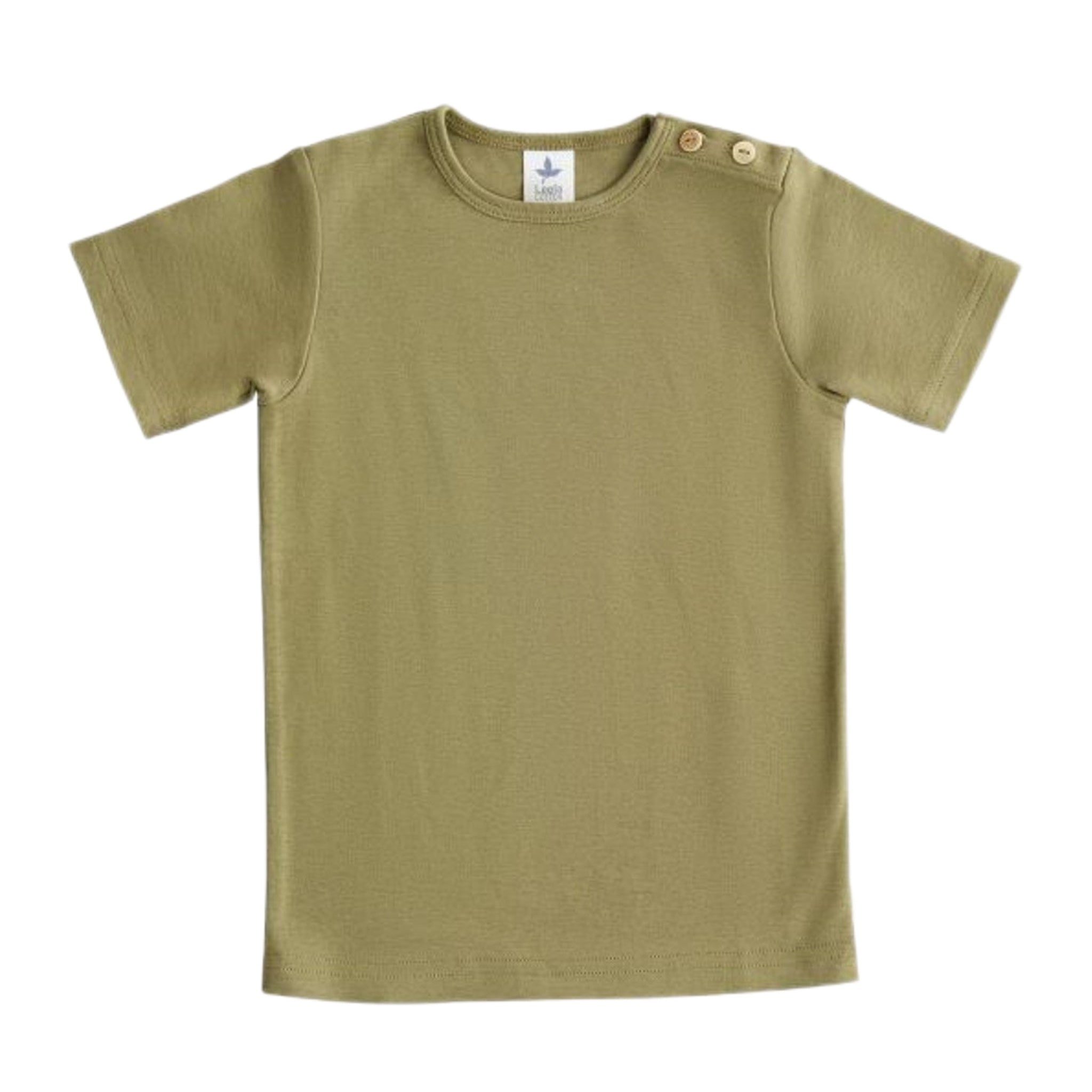Leela Verde Olive maglietta bambino cotone organico