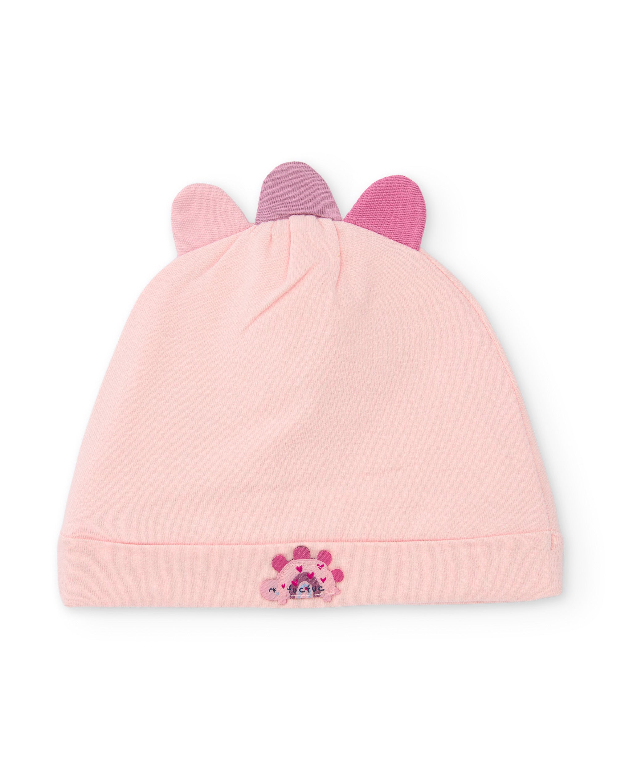 TucTuc Accessori cappellino neonato rosa cotone orecchie