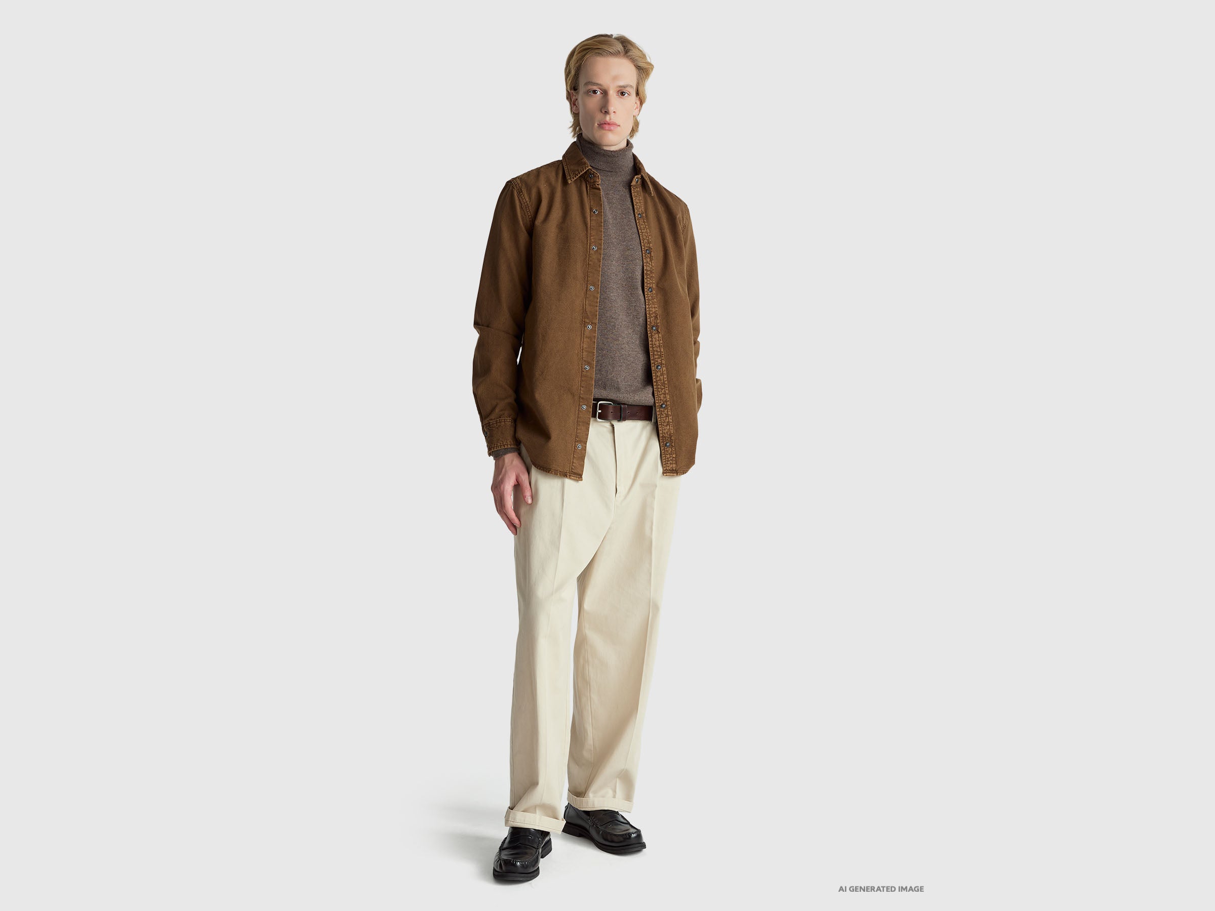 United Colors of Benetton Shirts Slim shirt camicia cotone slim