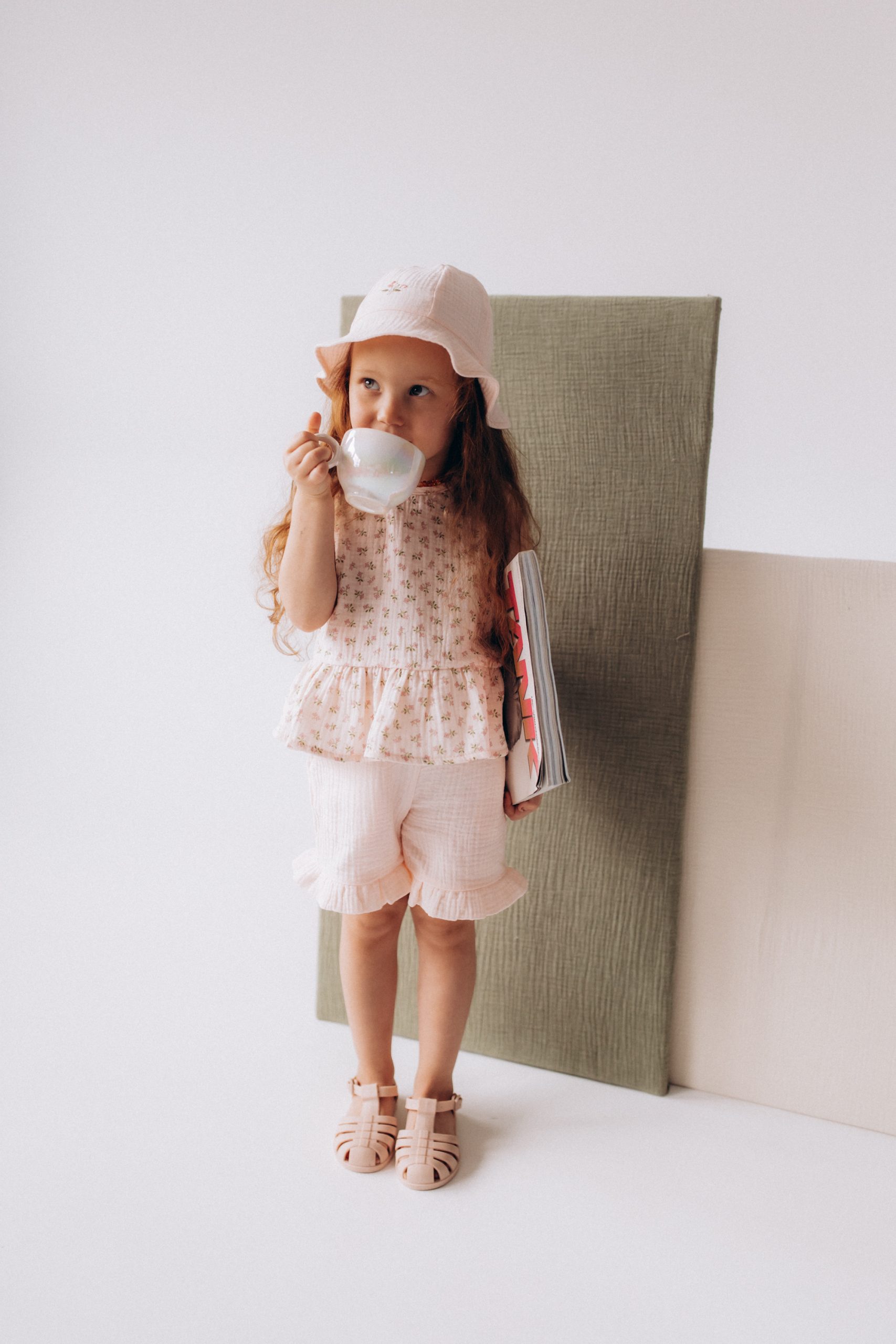 Woolly Organic Top Ruffle maglia mussola cotone volant