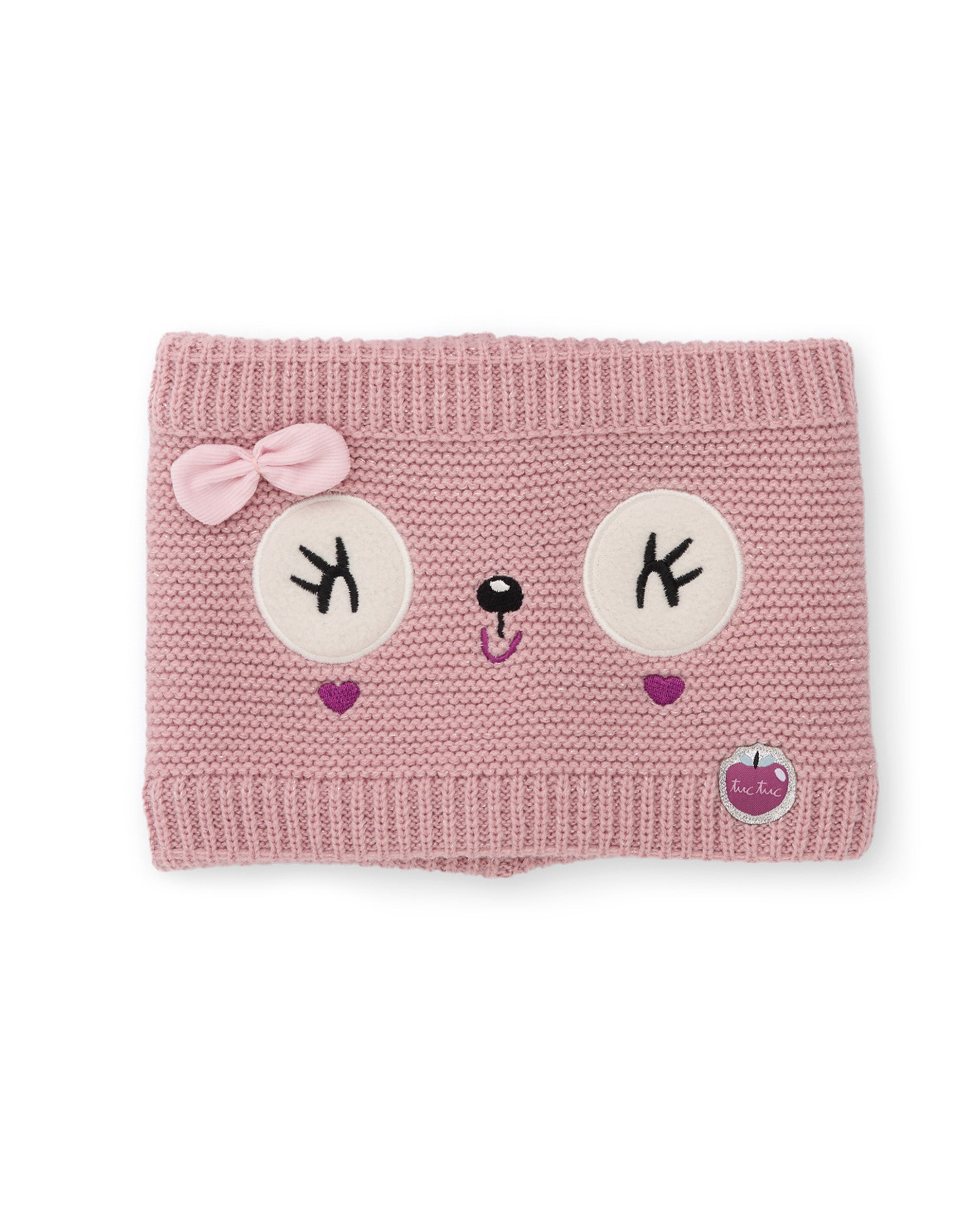 TucTuc Accessori Scaldacollo Bimba Tricot Panda Rosa Taglia U