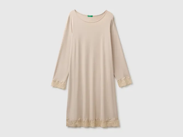 United Colors of Benetton camicia da notte pizzo viscosa taglia M