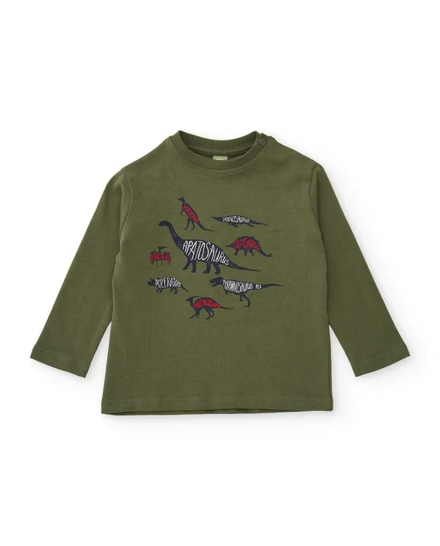 TucTuc Magliette maglia bambino dinosauri verde oliva